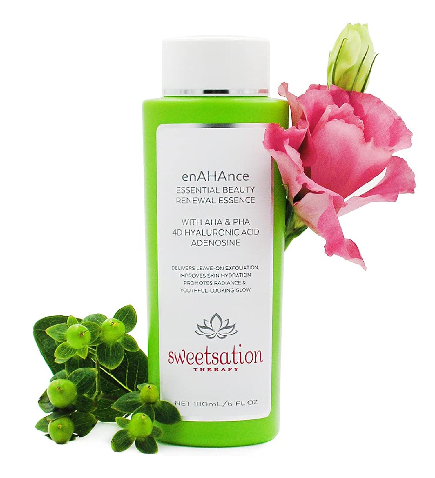 Yunasence ENAHANCE Essential Beauty Renewal Essence - 6oz Gentle Facial Peel with AHA+PHA & 4-D Hyaluronic Acid for Brighter Youthful Skin | Sweetsation Therapy - Buy Online on SooperMarket.com