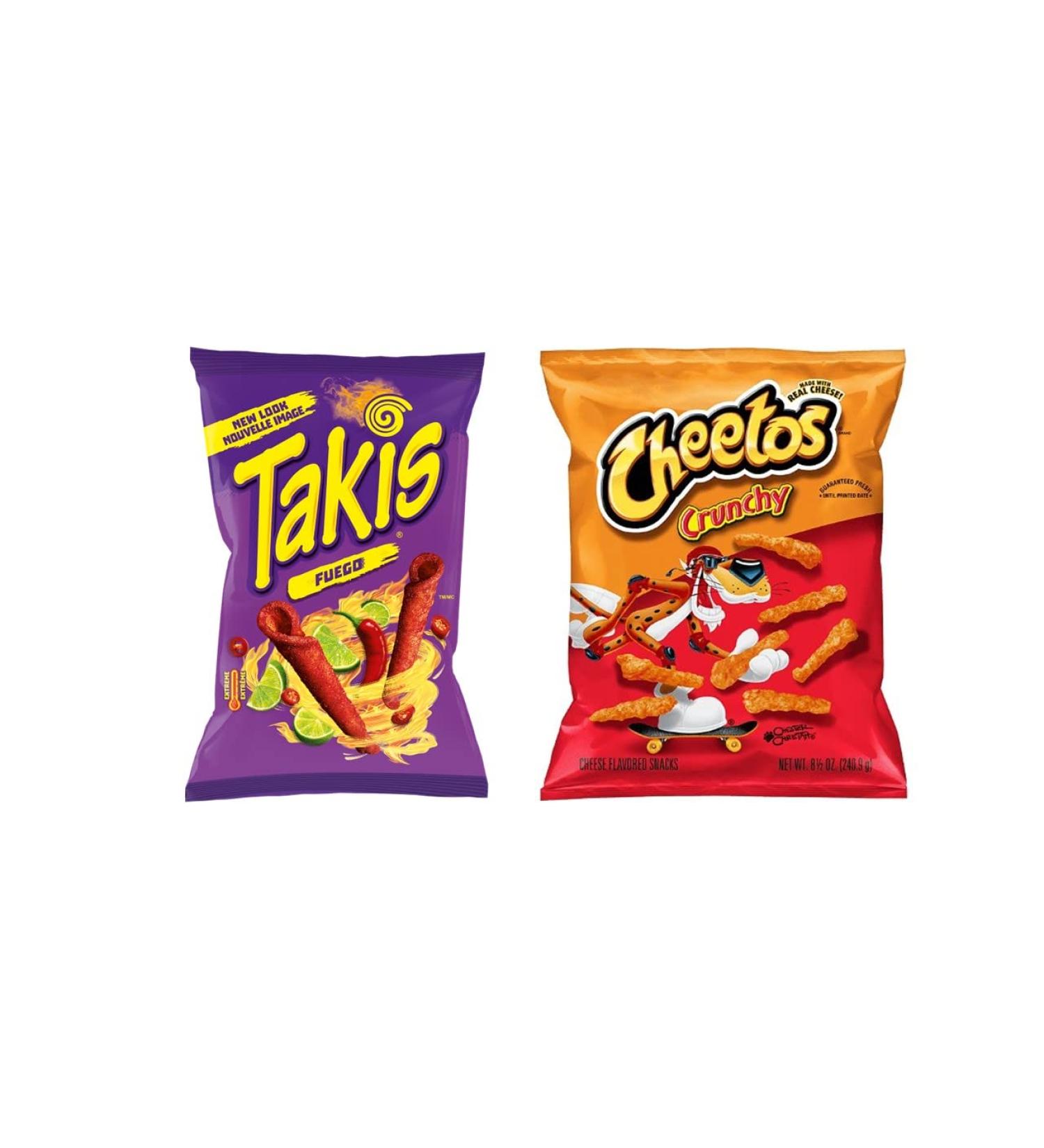 American Snacks Variety Pack - Takis Fuego 9.8oz (280g) & Crunchy Original Cheese Cheetos 8oz (226.8g) - Buy Online on SooperMarket.com