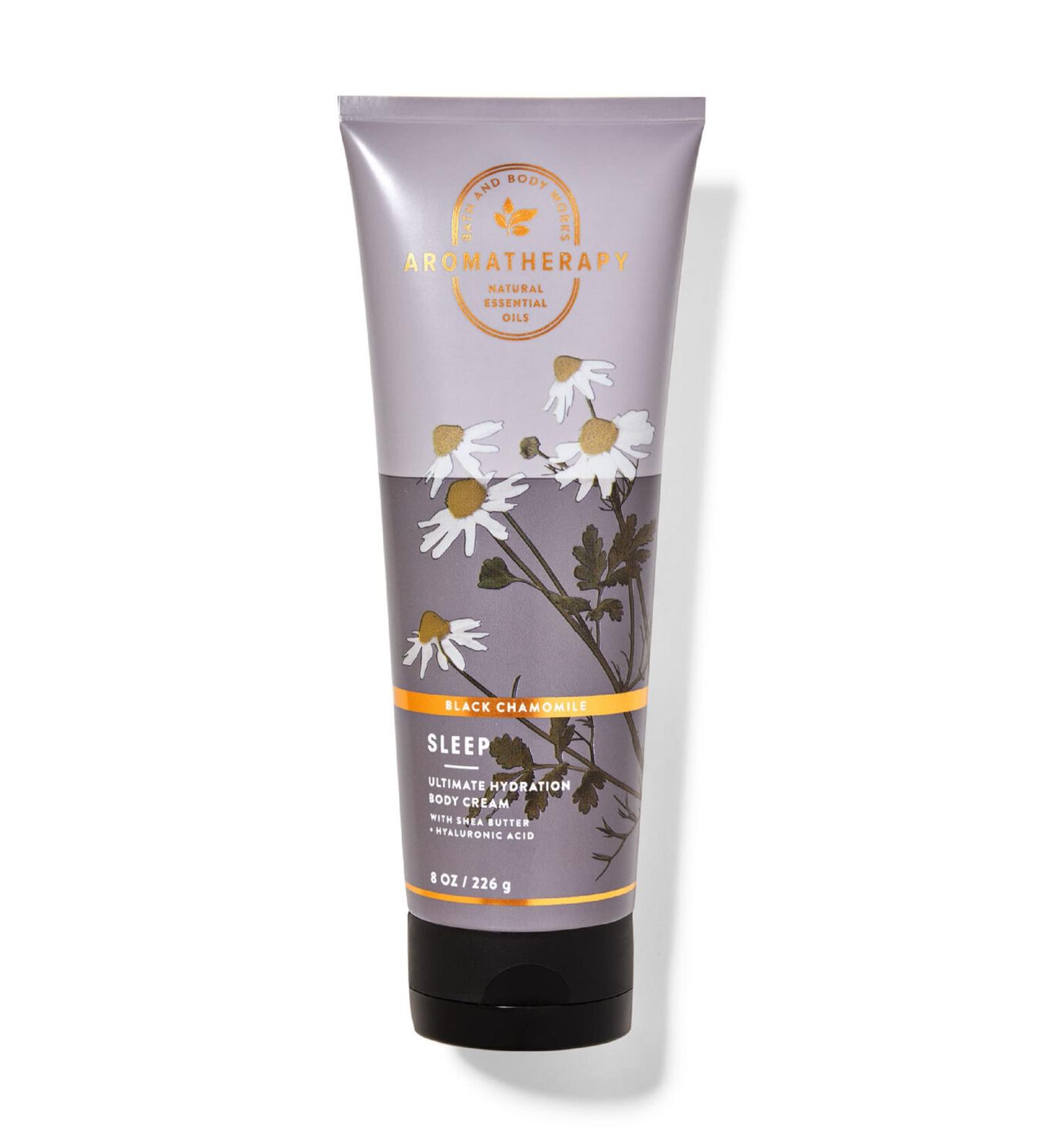 Bath and Body Works Aromatherapy SLEEP - BLACK CHAMOMILE Body Cream with Natural Essential Oils 8 Ounce