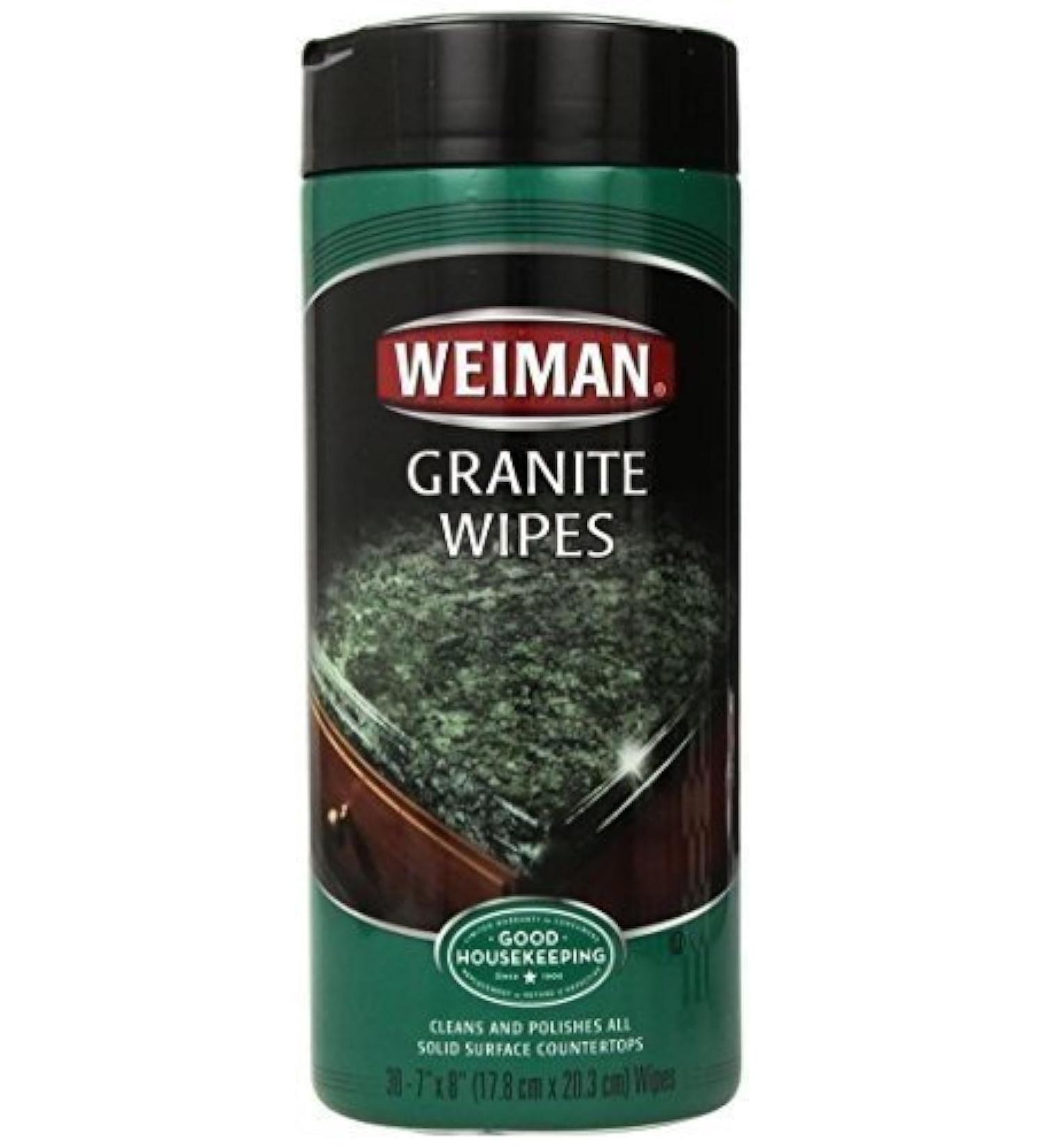 Weiman Granite Wipes Canister 30 Count