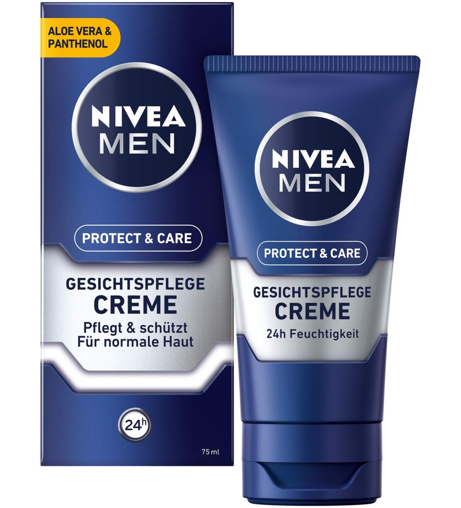 NIVEA Men Protect & Care Face Care Cream 75 ml Soothing Face Cream for Men Moisturising Day Cream - Buy Online on SooperMarket.com