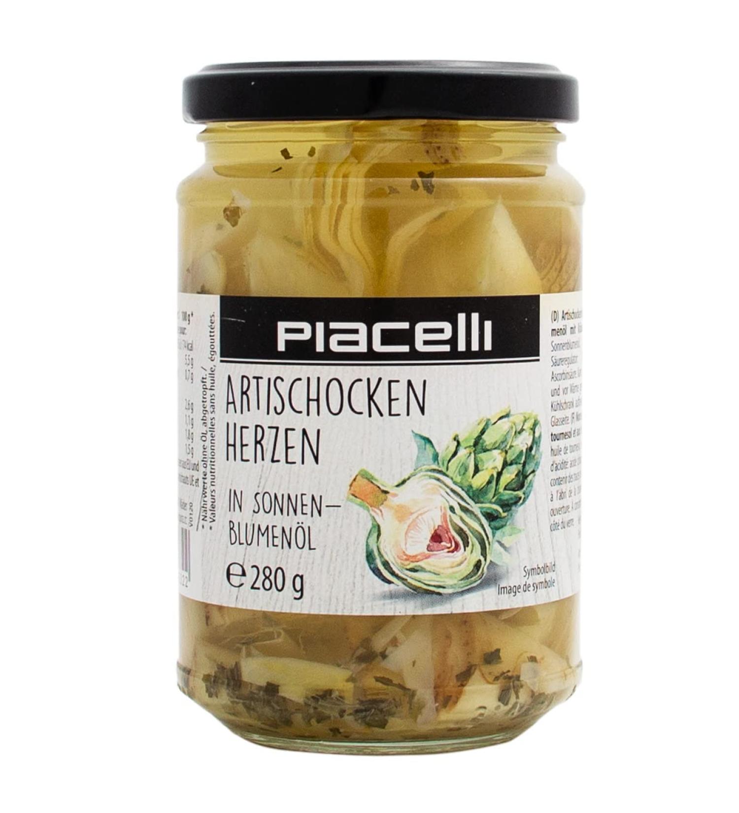 Antipasti Cuori Di Carciofi - Tasty artichokes finely quartered in a 280g jar from PIACELLI