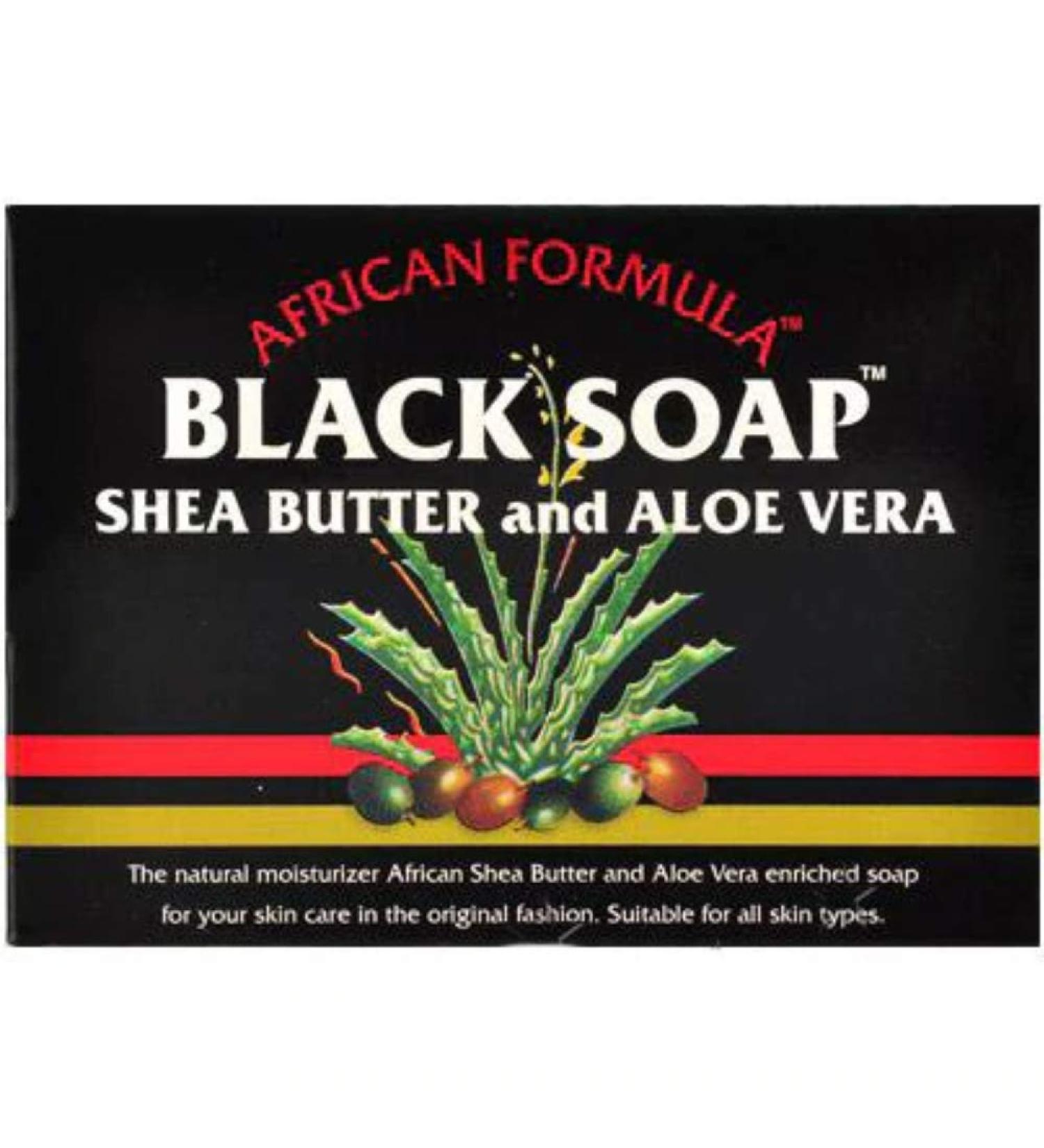 Madina African Black Soap Shea Butter and Aloe Vera 3.5 oz (Pack of 10)