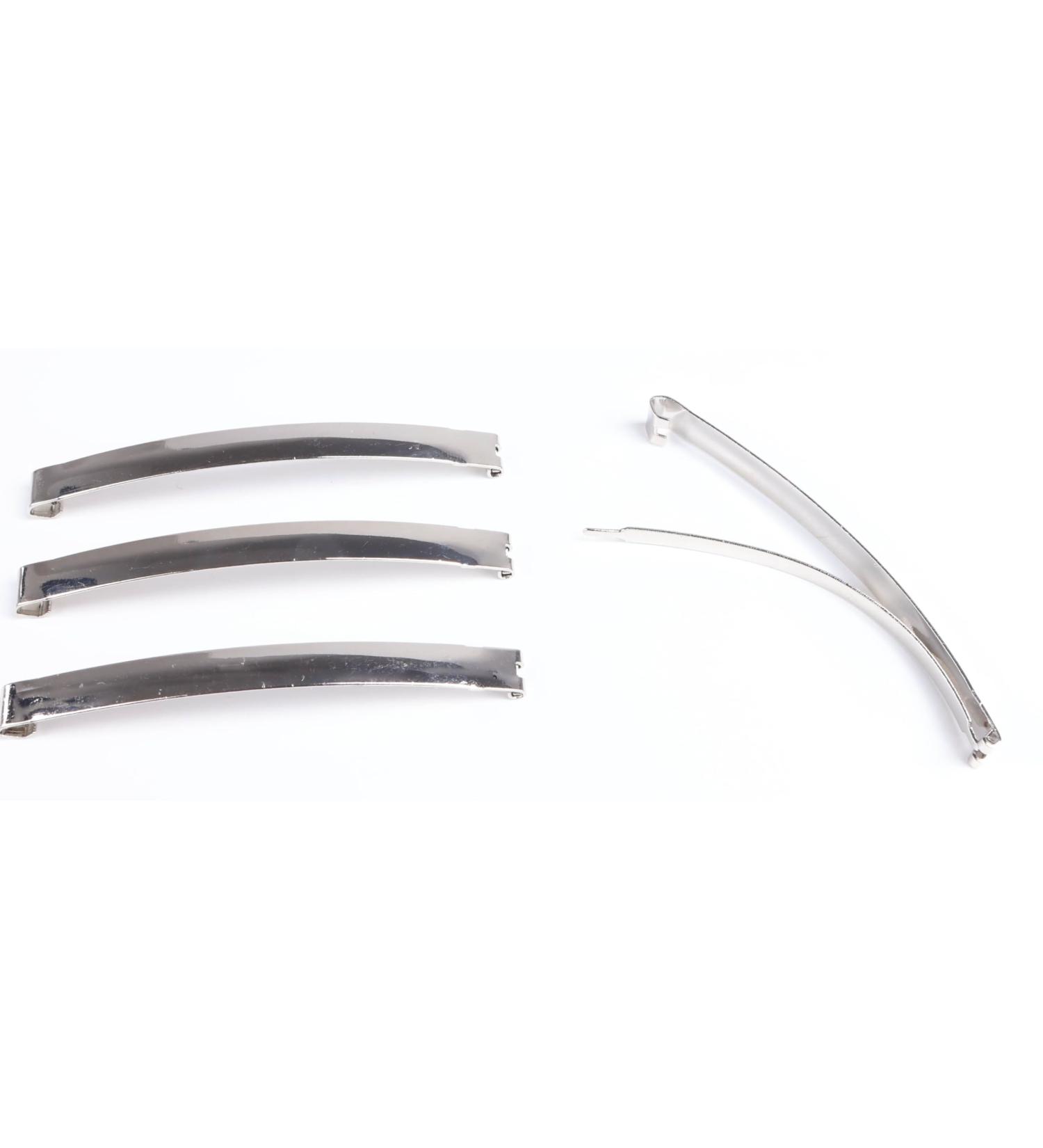 Mytoptrendz 4 PCS 7cm Small Slim Barrettes Hair Pins Dome Metal Hair Slides Hair Accessories for Women and Girls Thin Hair Classic Retro Style (7cm Silver) - Buy Online on SooperMarket.com