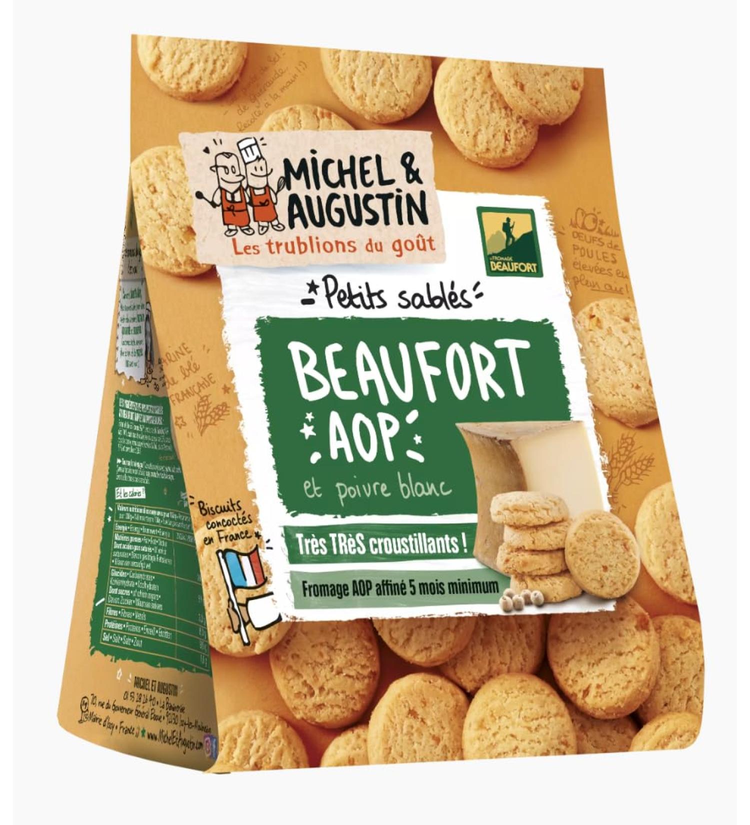 Michel Et Augustin Beaufort Cheese Salty Shortbreads 100g - Pack of 3