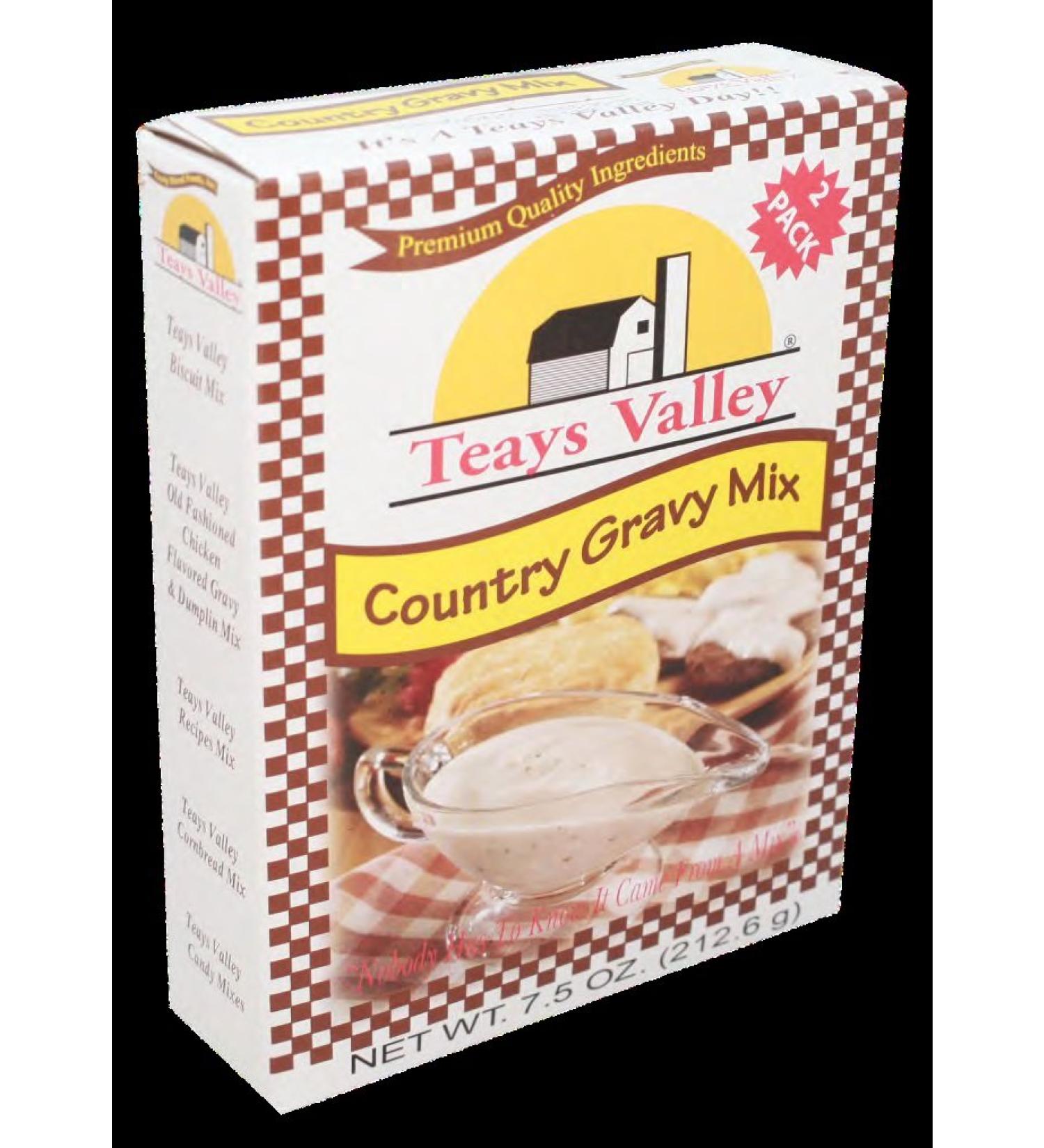 Teays Valley Country Gravy Mix 7.5 Oz Box - Pack of 4 | Delicious Homestyle Gravy Mix - Buy Online on SooperMarket.com