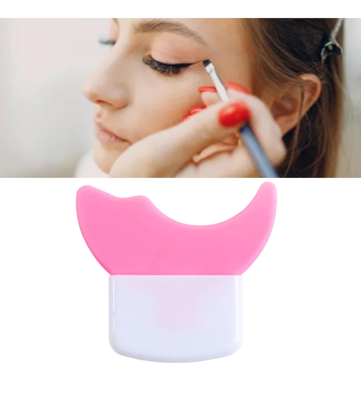 Eyelash Applicator Baffle Eyelash Mascara Smear Shield Double Arc Smoothing Surfaces Perfect Fitting for All Face Shapes (Peach Pink) - Buy Online on SooperMarket.com