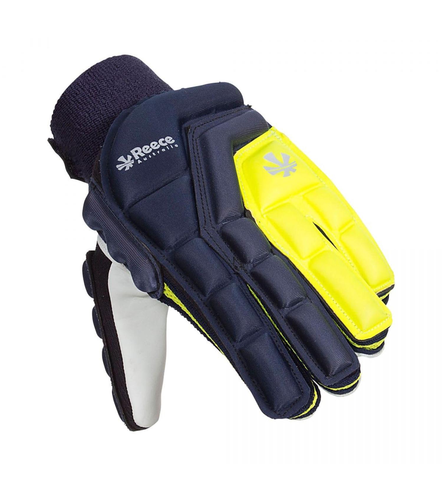 REECE HOCKEY GLICKS - Elite protective glove Vollfinger - Silicone tunnels for a better handle and complete protection - Left -hand glove - Marine - Size XS