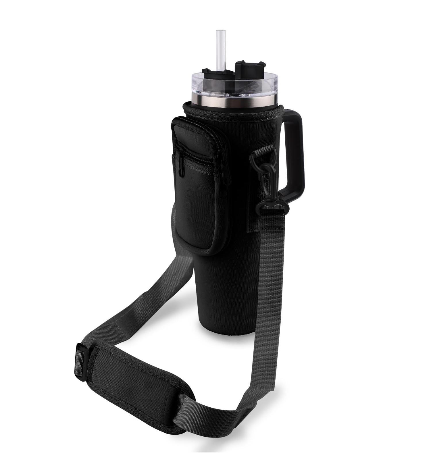 Peutier Water Bottle Sling for Stanley Tumblers | Adjustable Sleeve & Shoulder Strap | 30/40oz Compatible Carrying Bag - Buy Online on SooperMarket.com