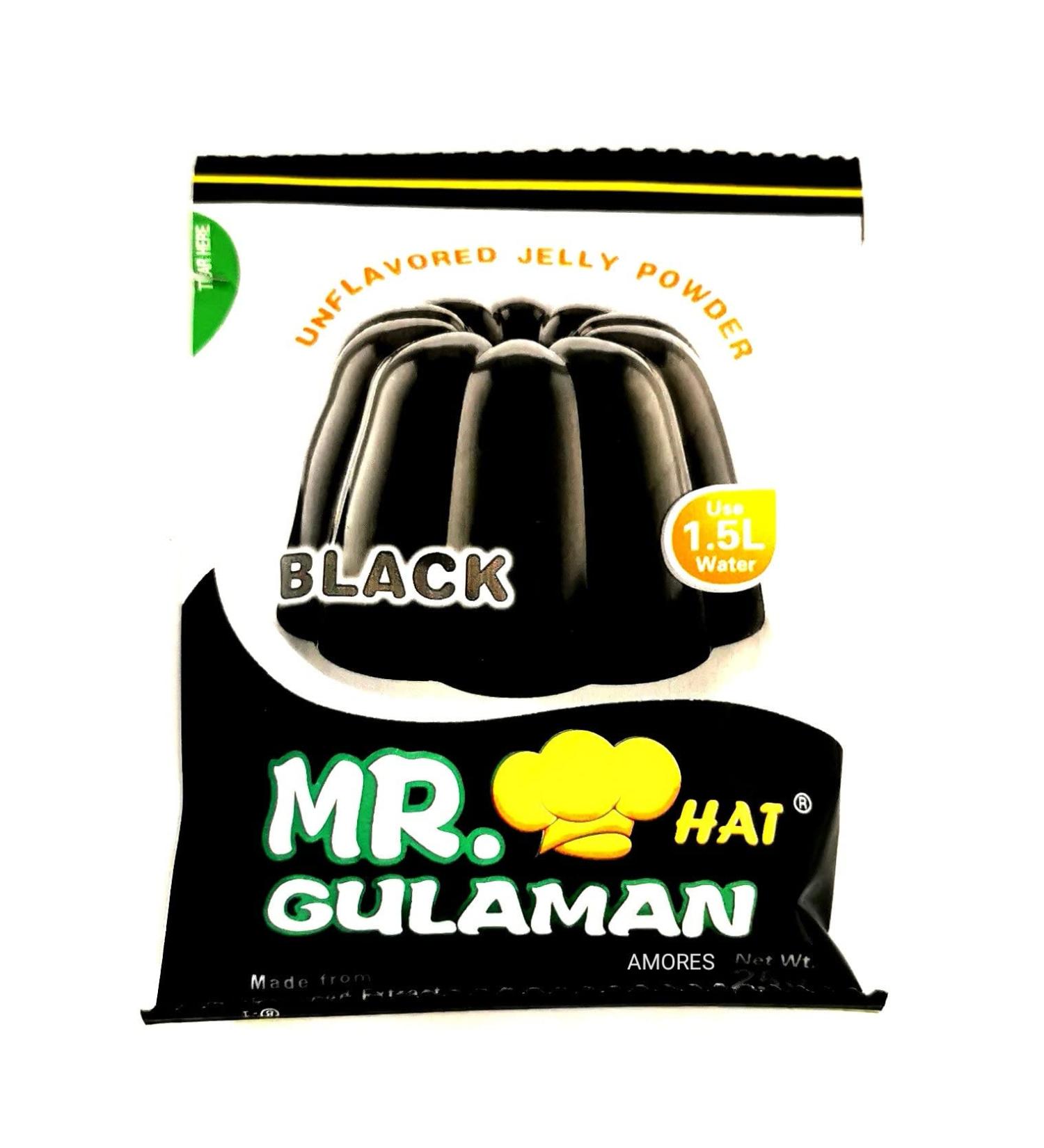 Pack of 3 Mr. Gulaman Unflavoured Jelly Powder Made from Seaweed Extract Black Gulaman 25g