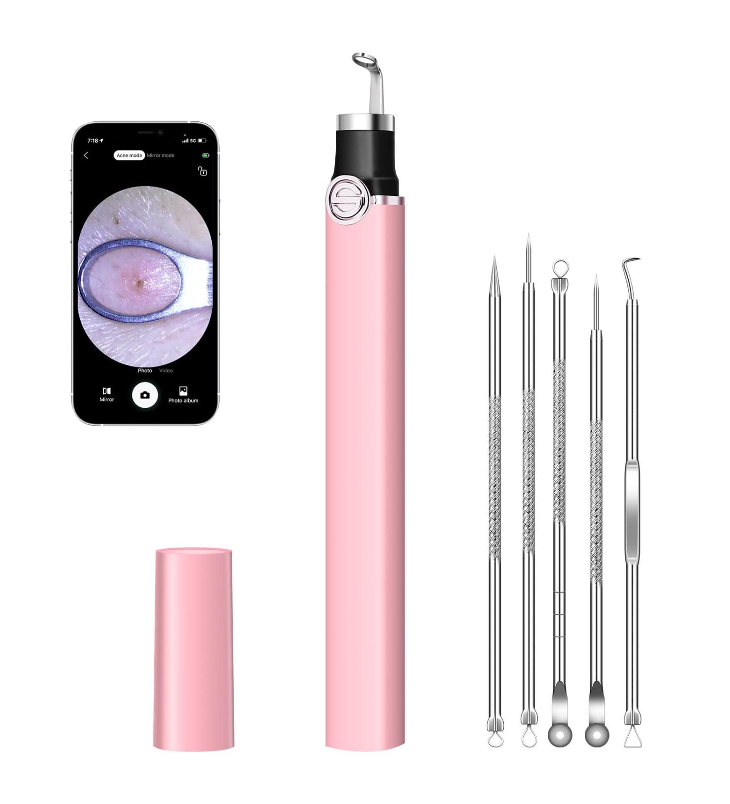 Blackhead Remover Tools with Camera | Pore Cleaner Kit for iPhone, iPad & Android | 20X Magnification | Visible Results - Buy Online on SooperMarket.com