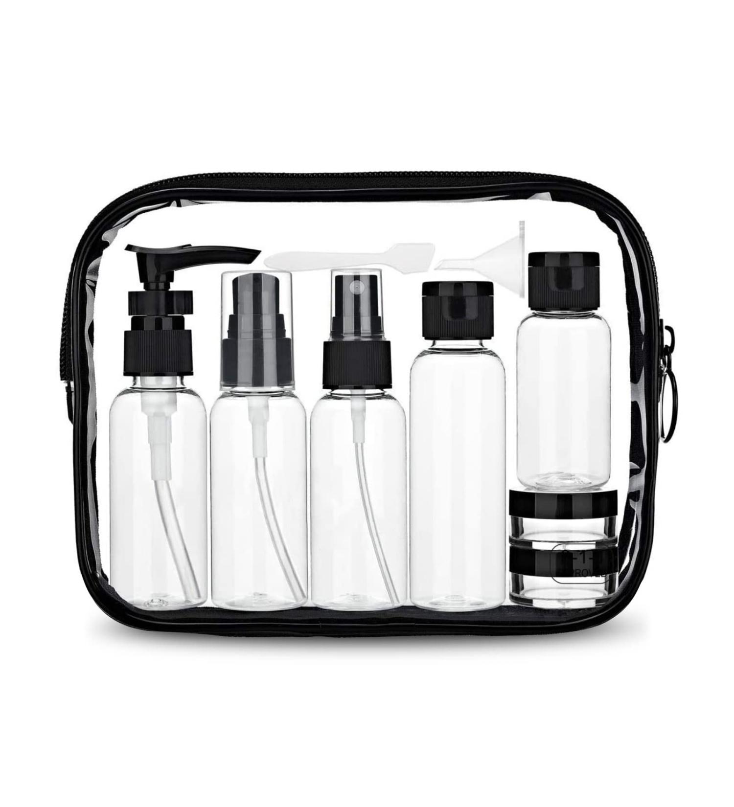 Travel Bottles Set - Leak-Proof TSA Approved Toiletry Accessories with Bag - 12-in-1 for Women/Men - Buy Online on SooperMarket.com