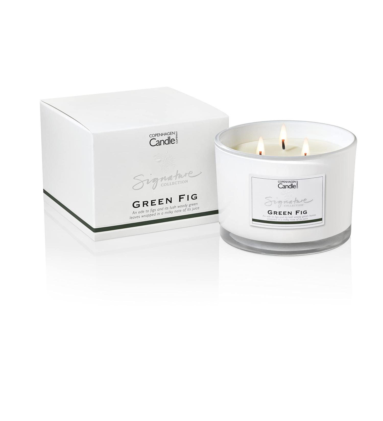 Luxury Green Fig Scented Candle Gift | 35 Hours Burn Time | Hotel Collection by The Copenhagen Company - Buy Online on SooperMarket.com