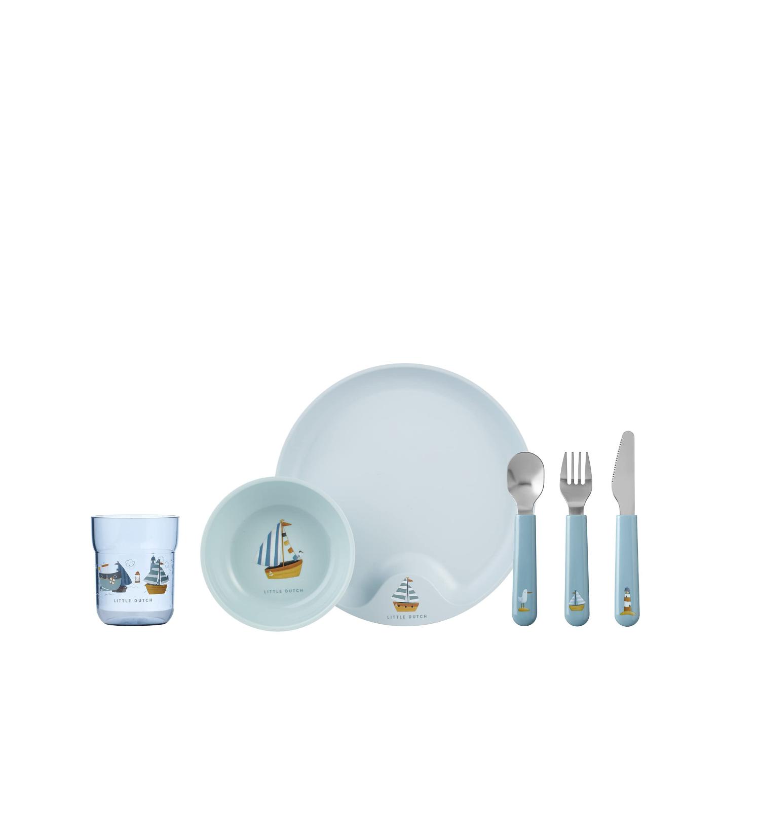 Mepal Children's Dishes Set - 6-Piece Sailors Bay - Dishwasher Safe & BPA-Free Childrens Tableware - Buy Online on SooperMarket.com