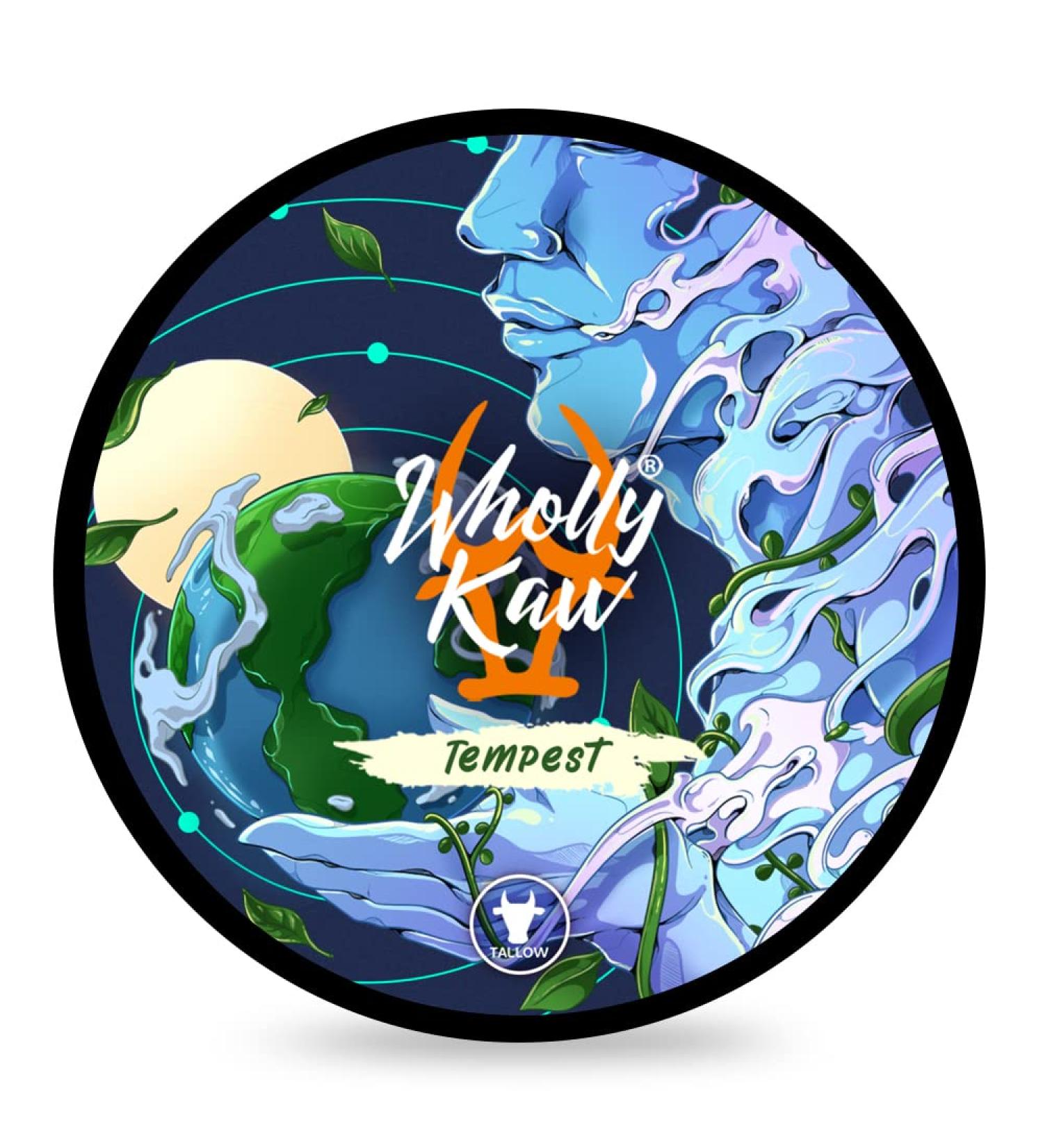 Tempest Tallow Shaving Soap. Enriched with Donkey Milk Water Buffalo Milk Whey Proteins Omega 3 Omega 6 Hops Extract. Mix of Ozone Rain Sea Weed and Dirt
