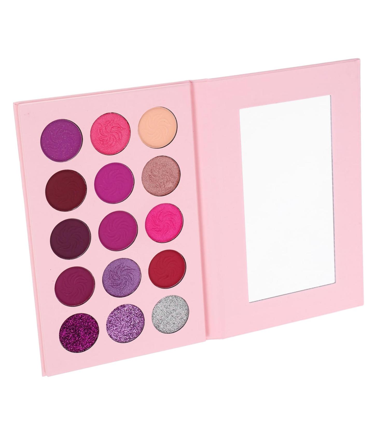 Mikinona 15 Colorful Eyeshadow Glitter Eyeshadow Woman Eyeshadow Compact Makeup Palette Purple - Buy Online on SooperMarket.com