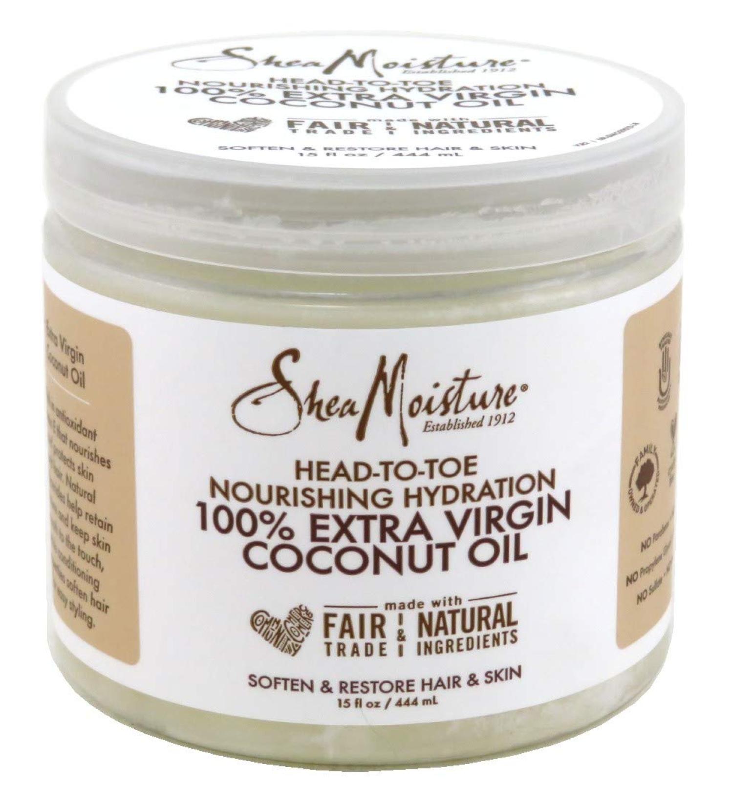 SheaMoisture 100% Extra Virgin Coconut Oil - Head-To-Toe Nourishing Hydration 15 fl oz - Buy Online on SooperMarket.com