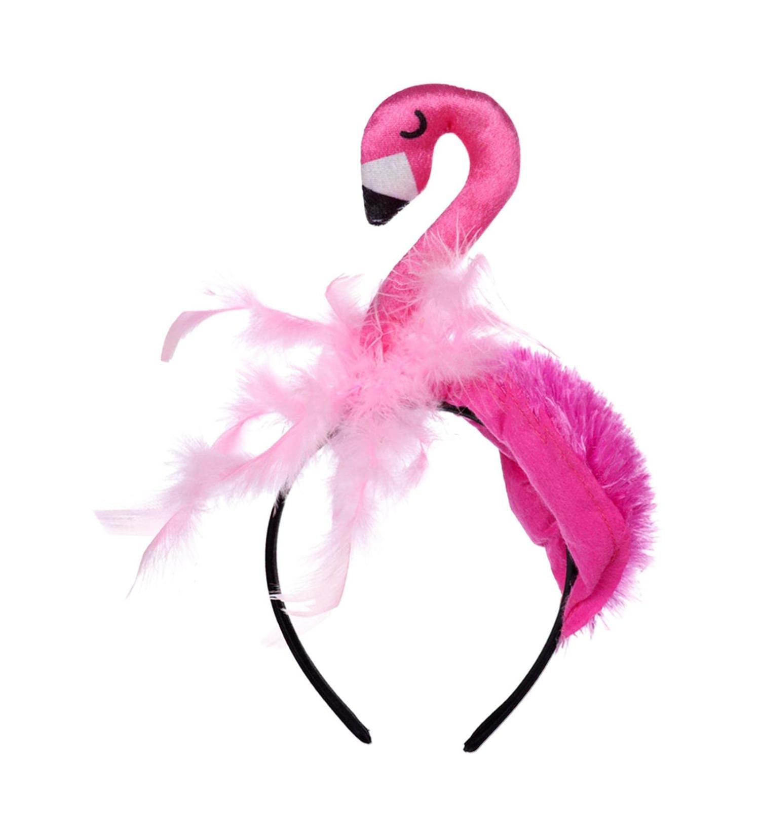 Harilla Pink Flamingo Headband Cute Animal Head Hoops Feathers Hair Accessories Headdress for Girls Women Beach Party Carnival Costume Cosplay Accessories - Buy Online on SooperMarket.com