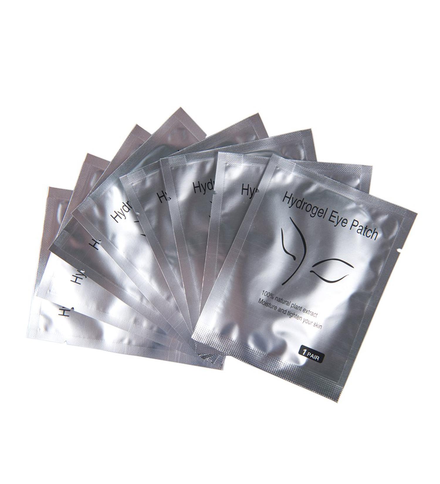 50 Pairs Lint-Free Hydrogel Eye Pads for Eyelash Extensions | Professional Gel Patches - Silver Girl - Buy Online on SooperMarket.com