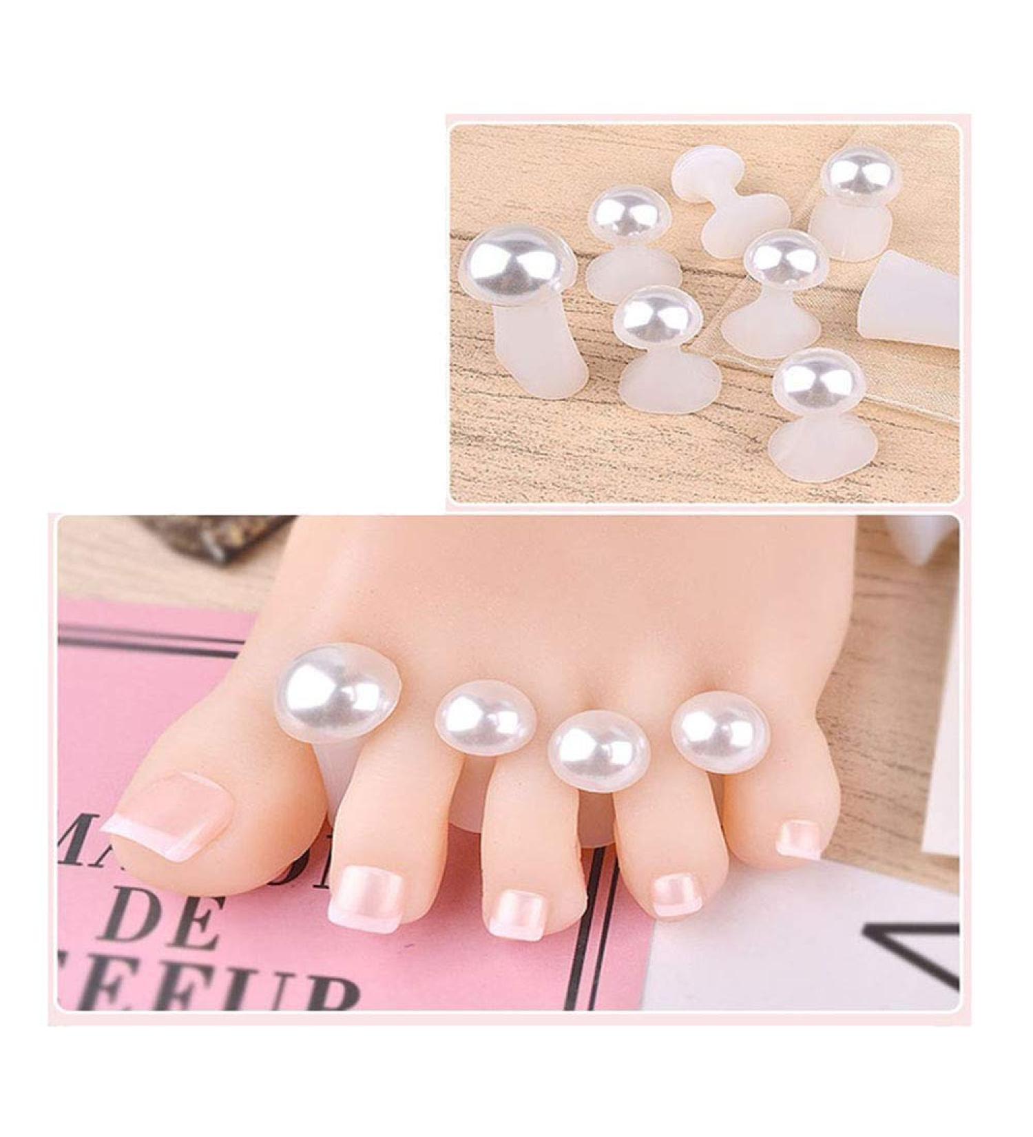 Lookathot 8PCS Soft Silicone Finger Toe Separators Spacers - White Pearl (8pcs) - Buy Online on SooperMarket.com