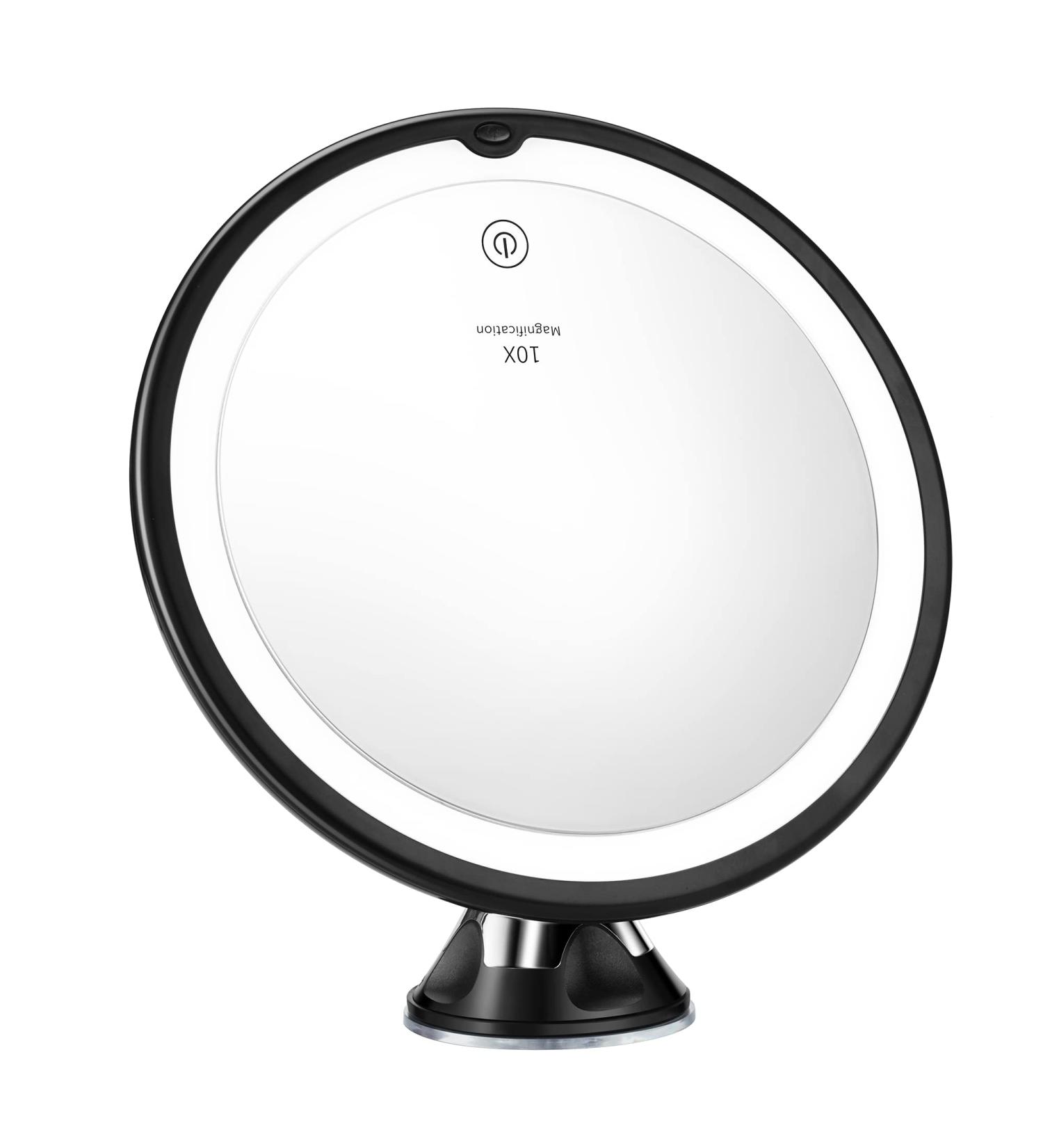 10x Lighted Magnifying Makeup Mirror with Suction Cups - Easy Install, 360 Swivel Joint - Buy Online on SooperMarket.com