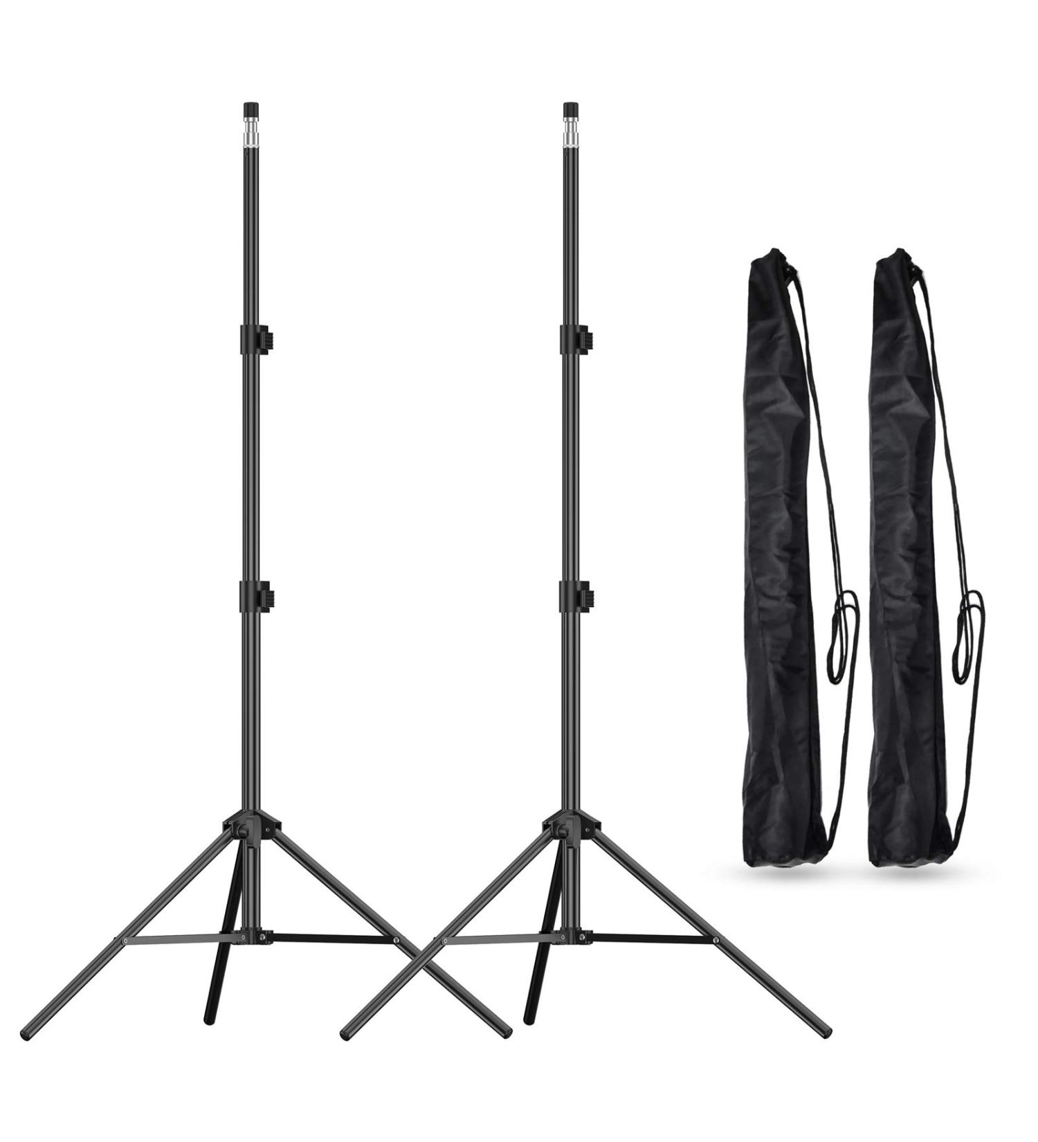 EMART 7 Ft Photography Light Stand - Portable Tripod Stand for Speedlight, Flash, Softbox, Umbrella - 2 Pack 7ft with Carry Case - Buy Online on SooperMarket.com
