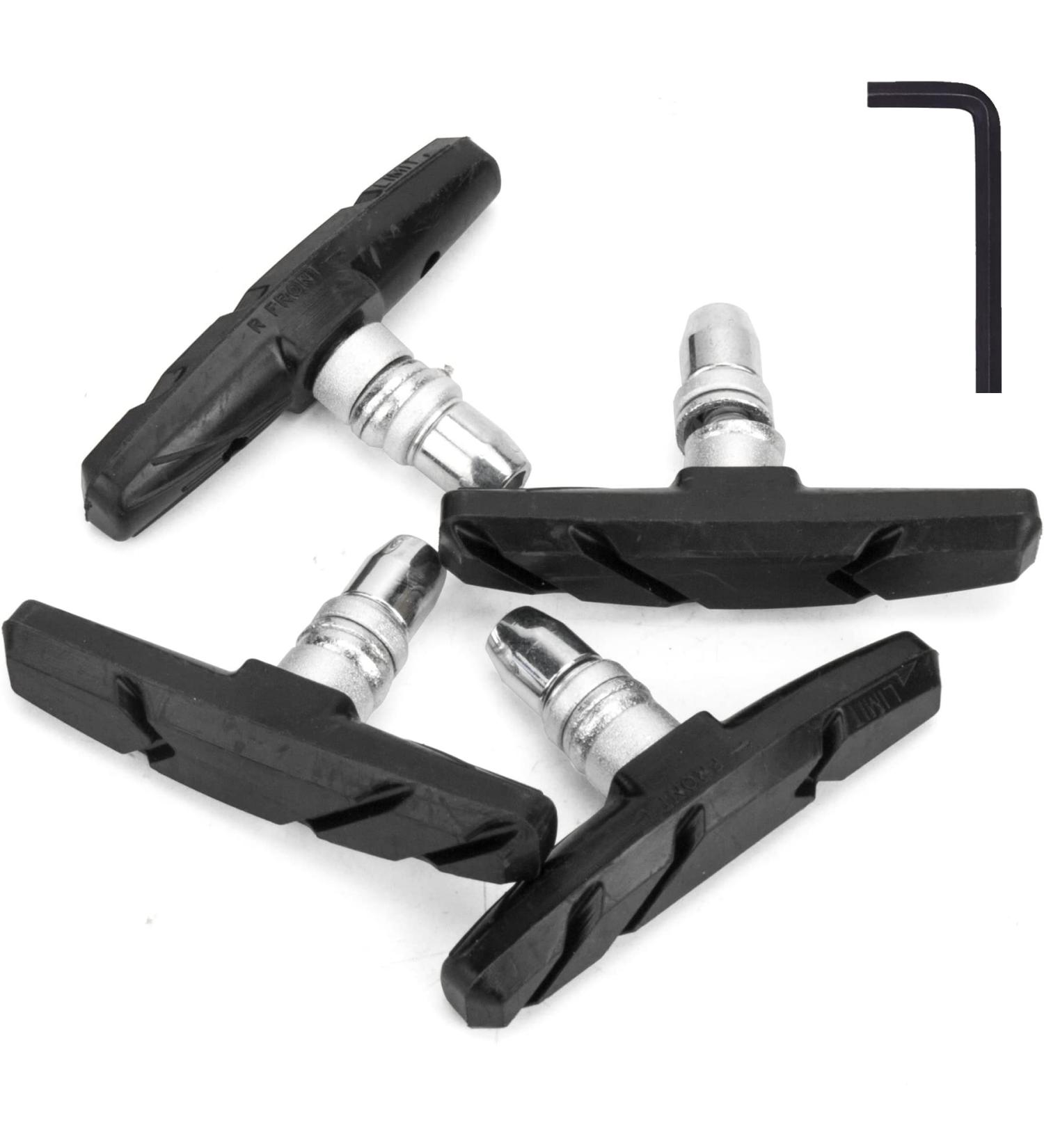 GPMTER 2 Pairs 70mm Bike Brake Pads Set for MTB & Cruiser - Universal V-Brake Blocks with Hex Nut and Shims - Noise-Free & Skid-Proof - Buy Online on SooperMarket.com