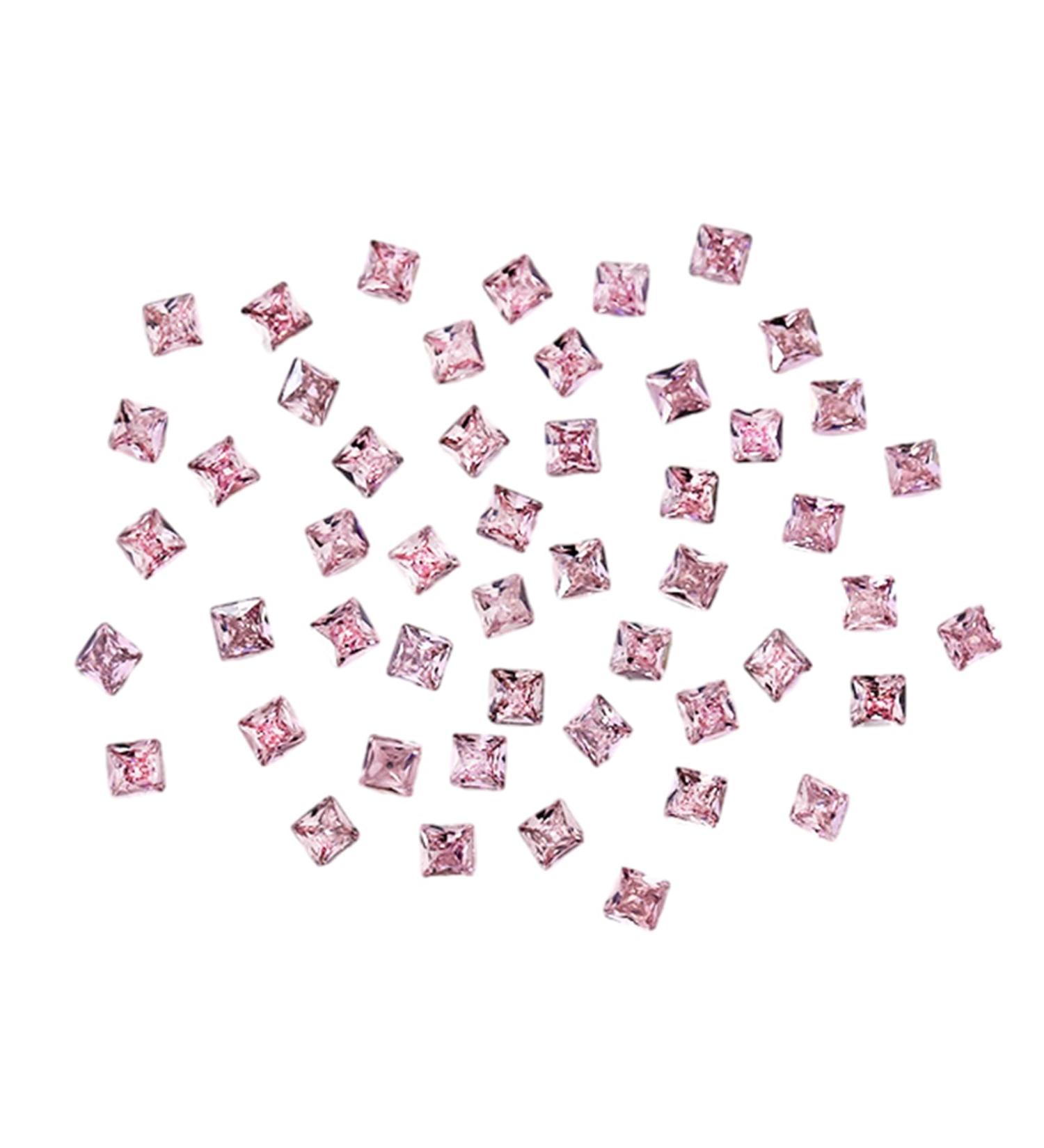 Unique Square Pointed Bottom Rhinestones For Nail Decoration Eye Catching Nail Accessories Square Pointed Bottom Rhinestones Pink middle - Buy Online on SooperMarket.com