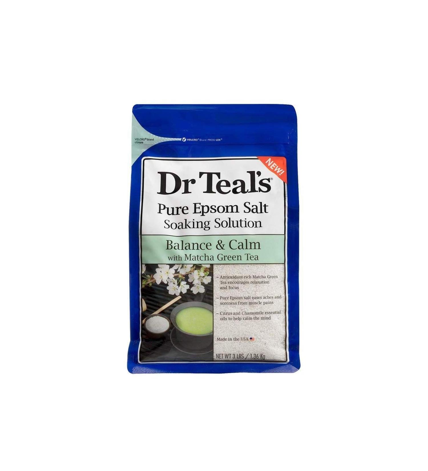 Dr. Teal's Epsom Salt Matcha Green Tea Bath Solution With Essential Oils