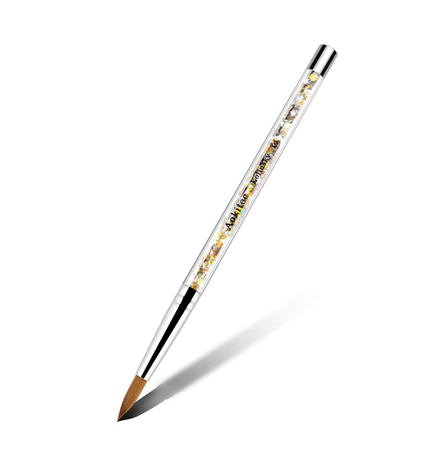 Premium Acrylic Brush #10 - Kolinsky Sable Nail Art Tool | Gel Brush for Manicure & Nail Polish | Zobelhaar Quality for International Shipping - Buy Online on SooperMarket.com