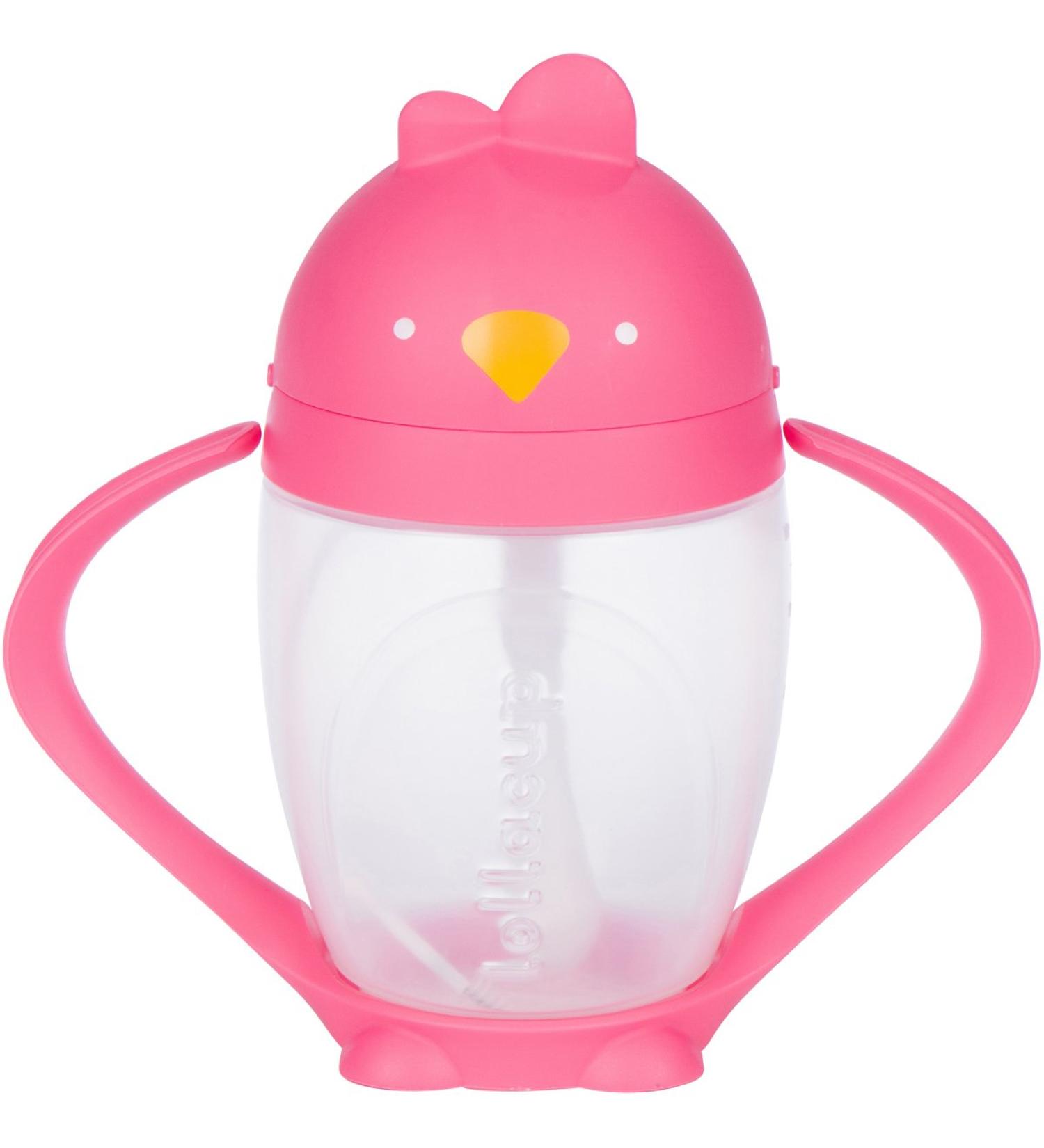 Lollaland Weighted Straw Sippy Cup for Baby - Lollacup | Shark Tank Product | Posh Pink - Buy Online on SooperMarket.com