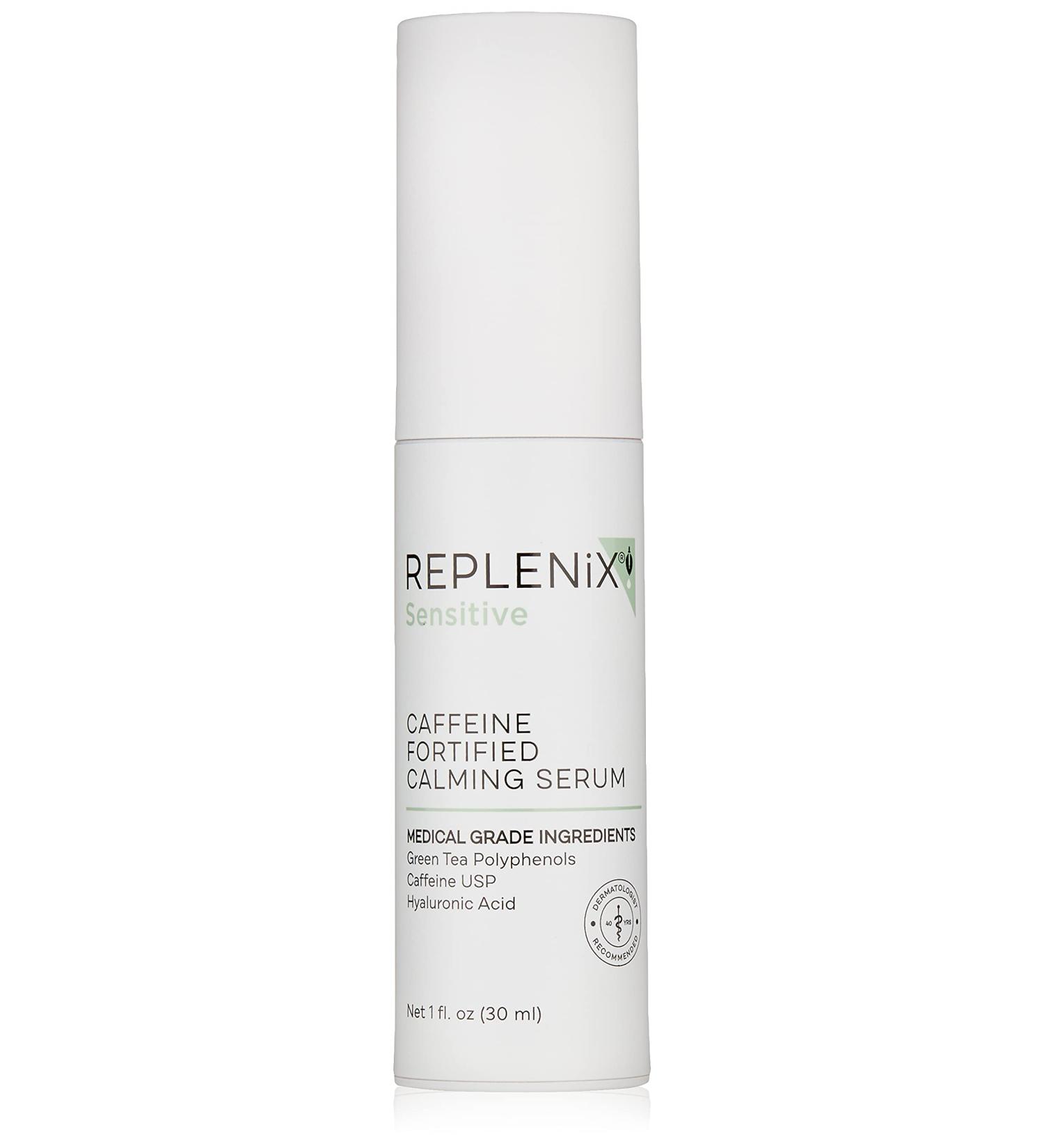 Replenix Caffeine Fortified Calming Serum - Hyaluronic Acid Skin Treatment for Sensitive Skin - Reduces Redness - 1 Fl Oz - Buy Online on SooperMarket.com