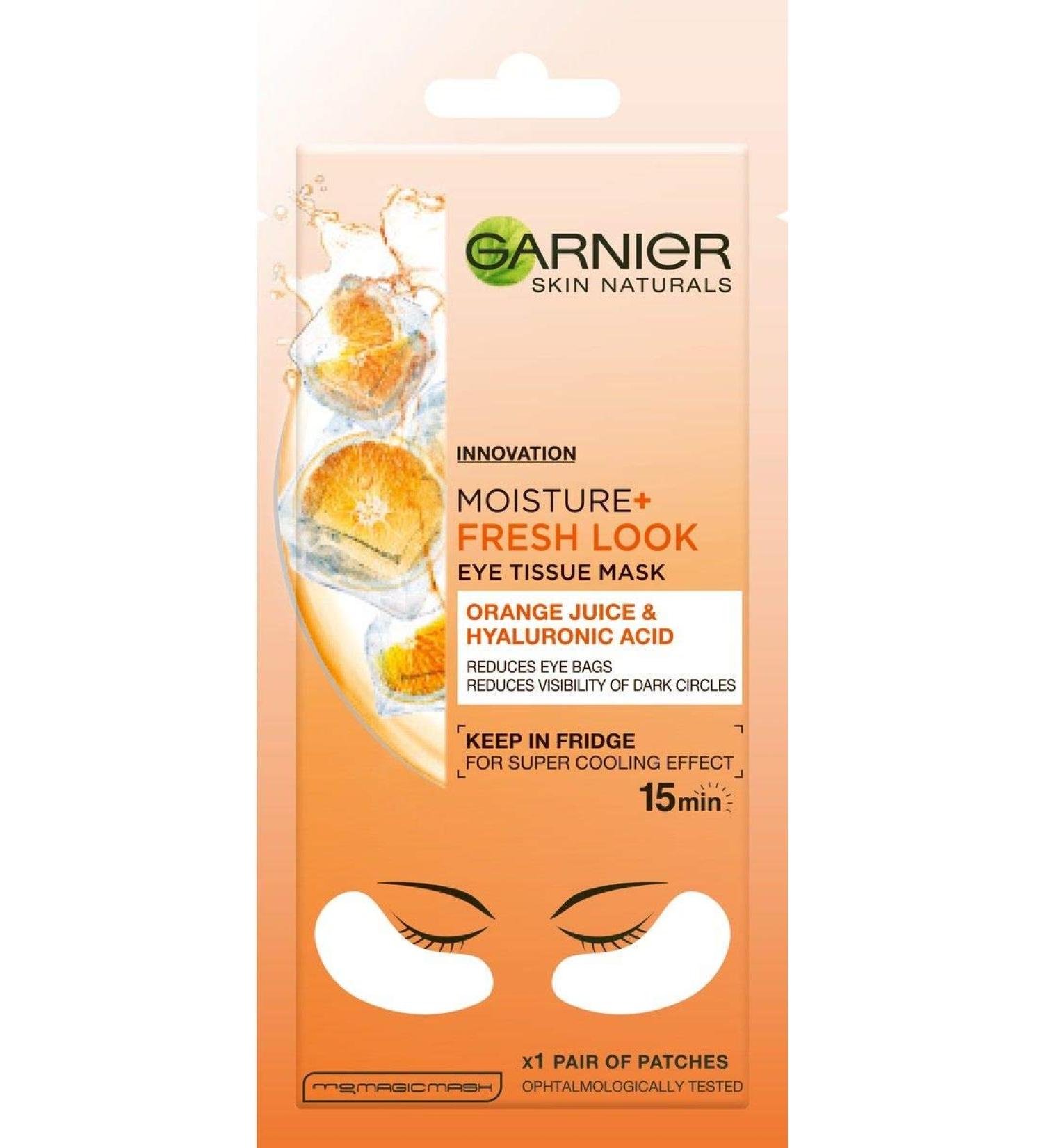 Garnier Moisture Fresh Look Eye Mask Eye Mask Pair Orange