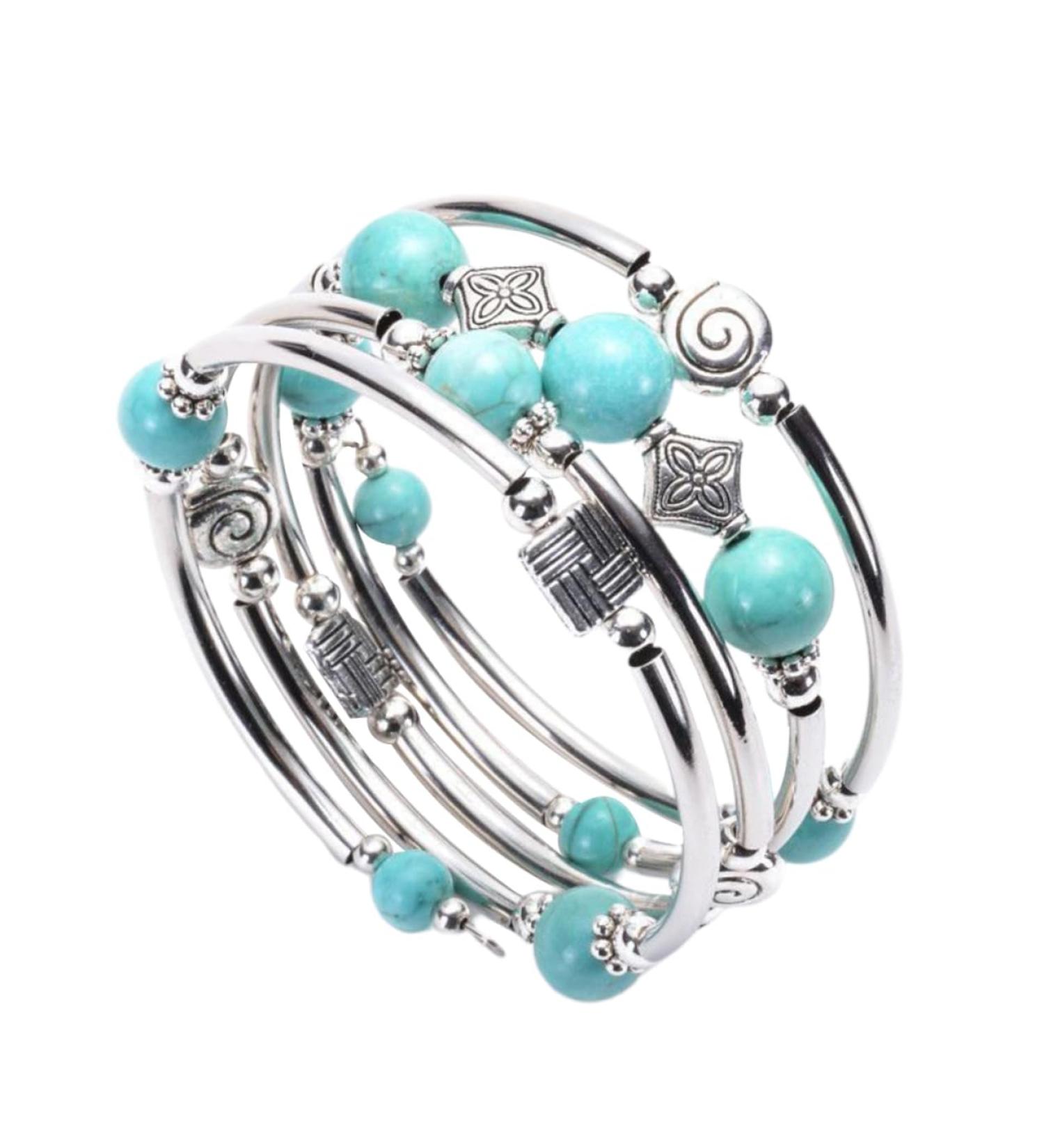 PACKOVE 1pc Jewelry Handmade Bracelet Natural Material Bracelet Womens Bangles Bracelets Decorative Bangle Tiger Eye Stone Charm Bracelets Turquoise Bracelet Miss Volcanic Rock - Buy Online on SooperMarket.com