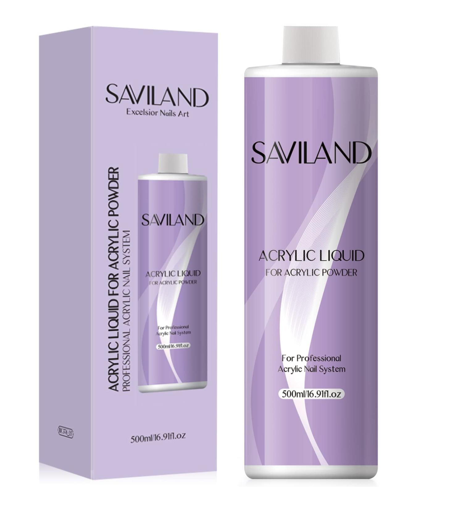 Saviland Acrylic Liquid 16.91OZ - Low Odor Large Capacity for Nail Extension & Carving | Ideal for Home & Salon Use - Buy Online on SooperMarket.com