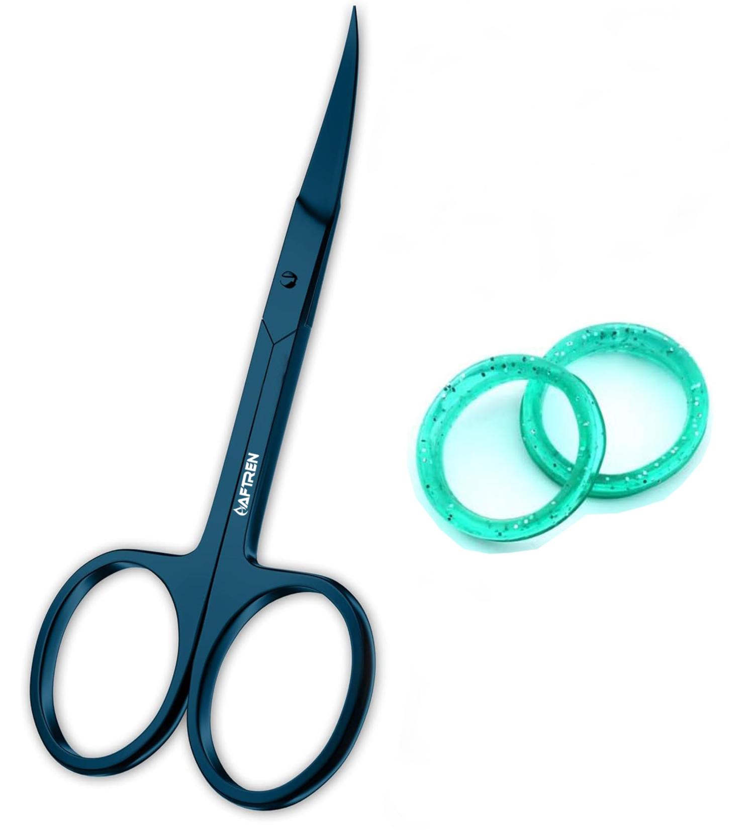 Nail Scissors Toenail Scissors Mustache Face Nose Ears Hair Care Beauty Cuticle Scissors Manicure Pedicure Sharp Curved Blades Professional Scissors for Men Women 3.7 - Buy Online on SooperMarket.com