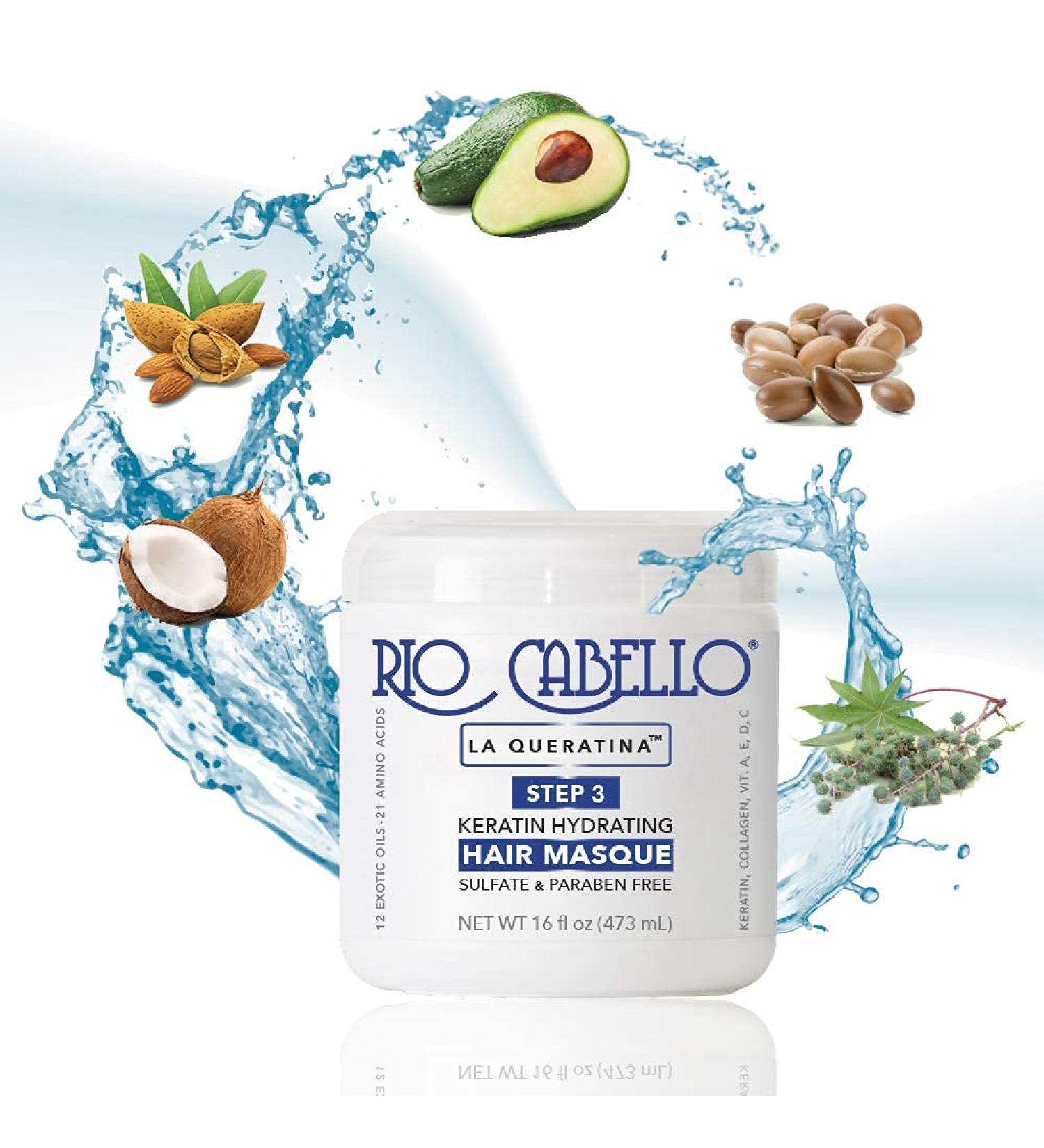 Keratin Hydrating Hair Mask | 12 Exotic Oils & Natural Ingredients for Dry/Damaged Hair | 4.5 oz - Intense Moisture & Repair - Buy Online on SooperMarket.com