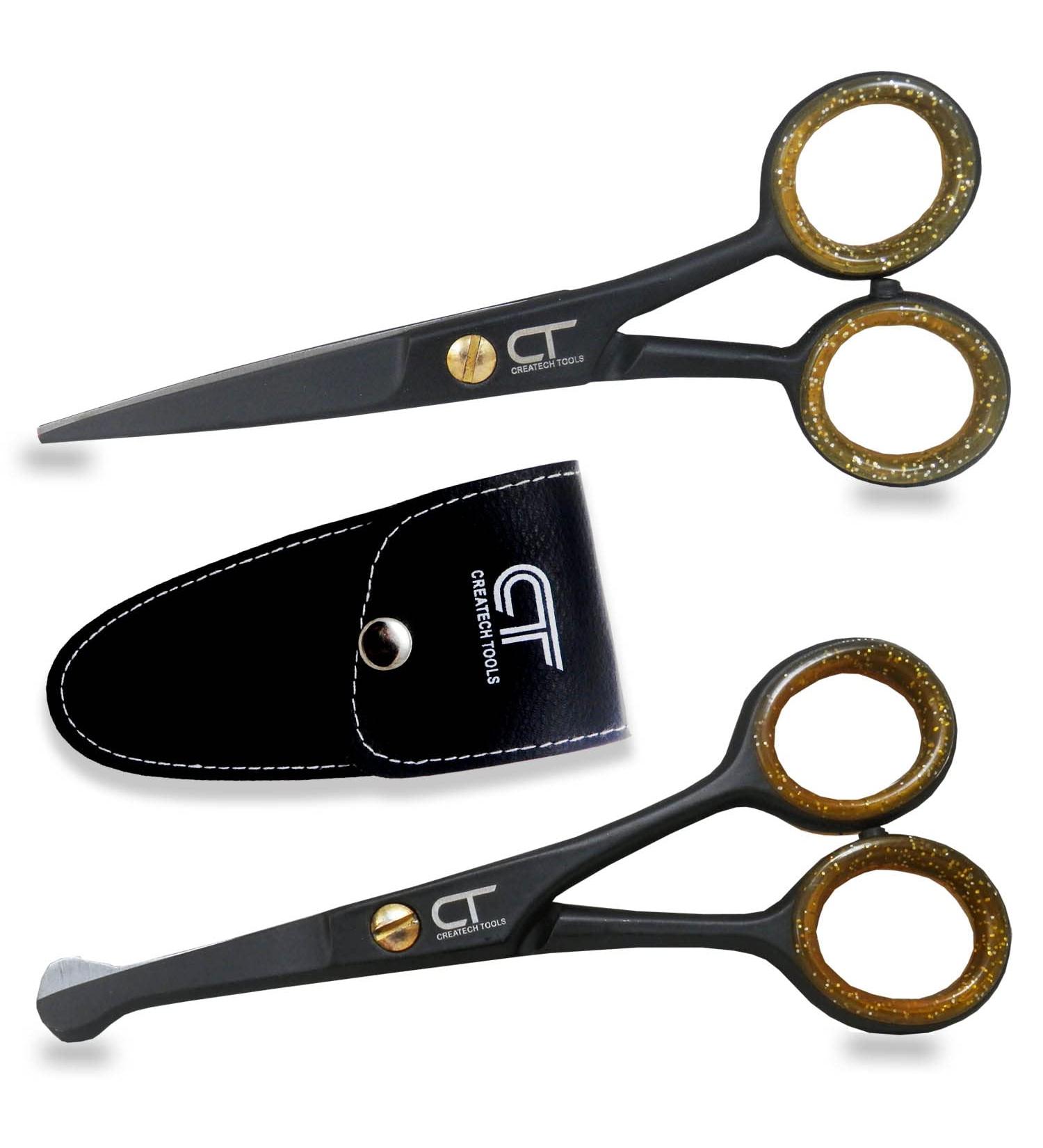 CT 4.5 Small Hair Scissors Set - Precision Beard Trimming for Men & Kids - Round Tip Facial Grooming Scissors - Buy Online on SooperMarket.com
