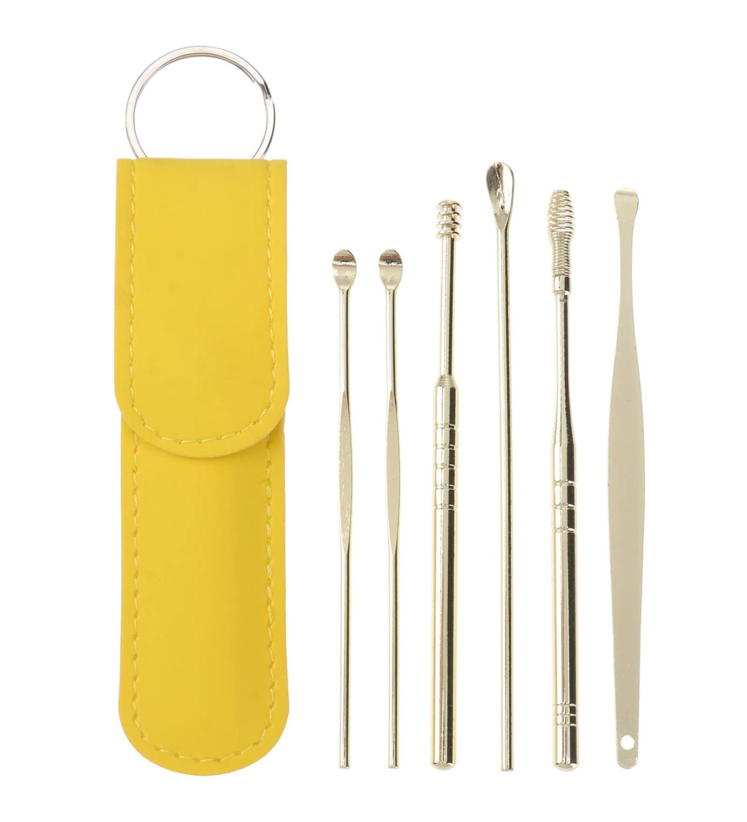 Ear Wax Removal Tool Set with Silicone Ear Plugs - Golden 11.5X2.7X1cm - Buy Online on SooperMarket.com