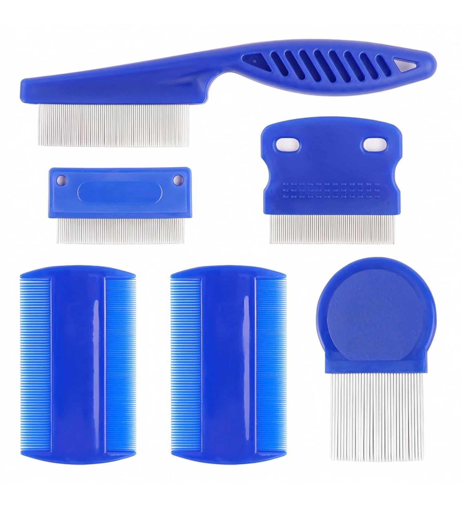 KQNM 6-Part Flea Comb Set for Dogs & Cats | Pet Tearing Stain Remover | International Shipping Available - Buy Online on SooperMarket.com