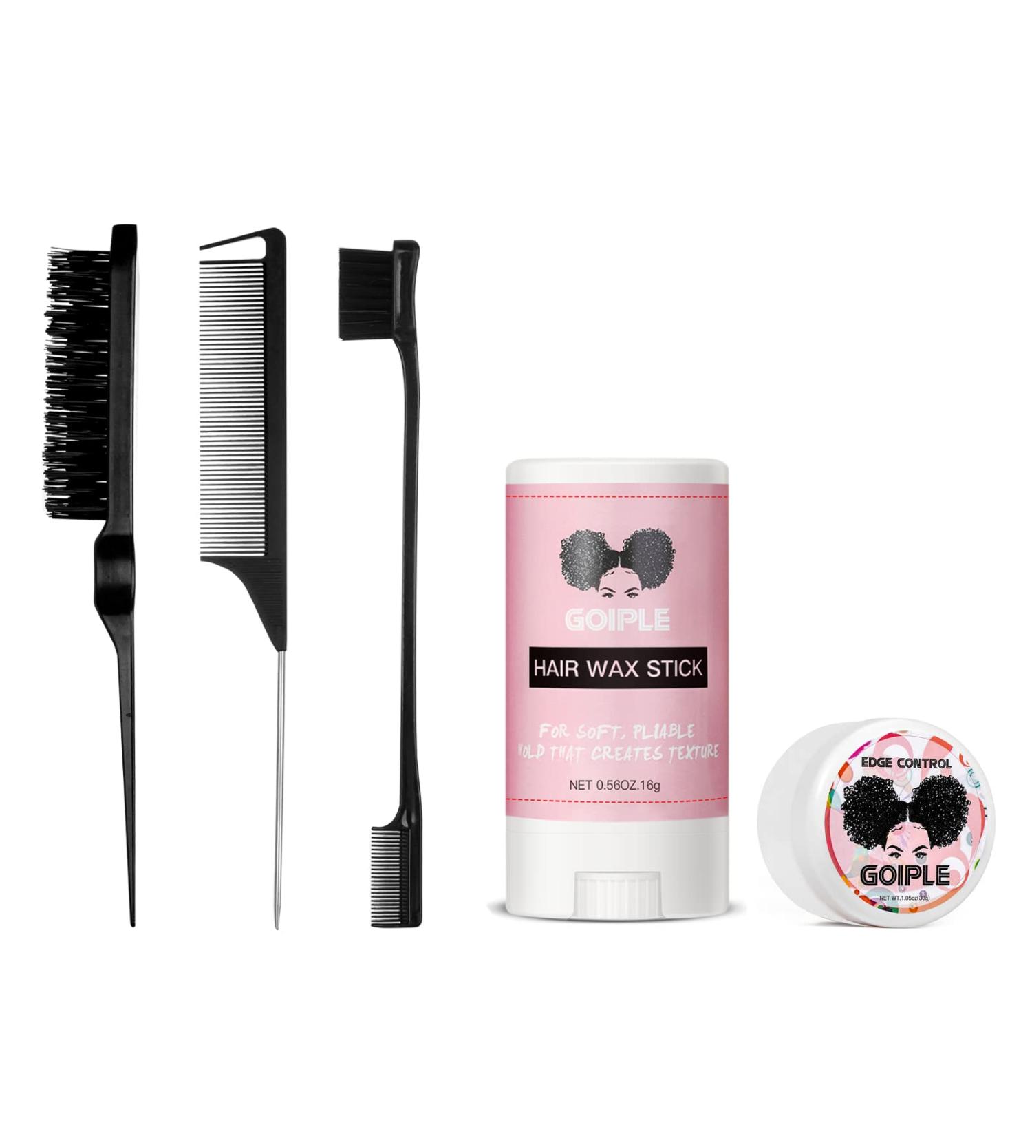 Hair Styling Comb Wax Sticker Set with Edge Brush for Women - 5pcs - Buy Online on SooperMarket.com