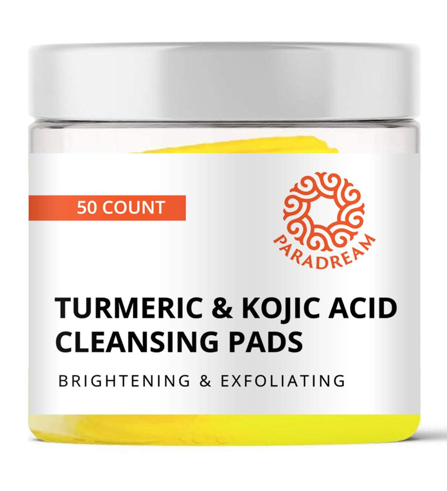Turmeric Kojic Cleansing Pads - Exfoliating Face Pads for Acne Scars & Pore Cleaning - 50PCS | Skin Firming & Deep Clean - Buy Online on SooperMarket.com