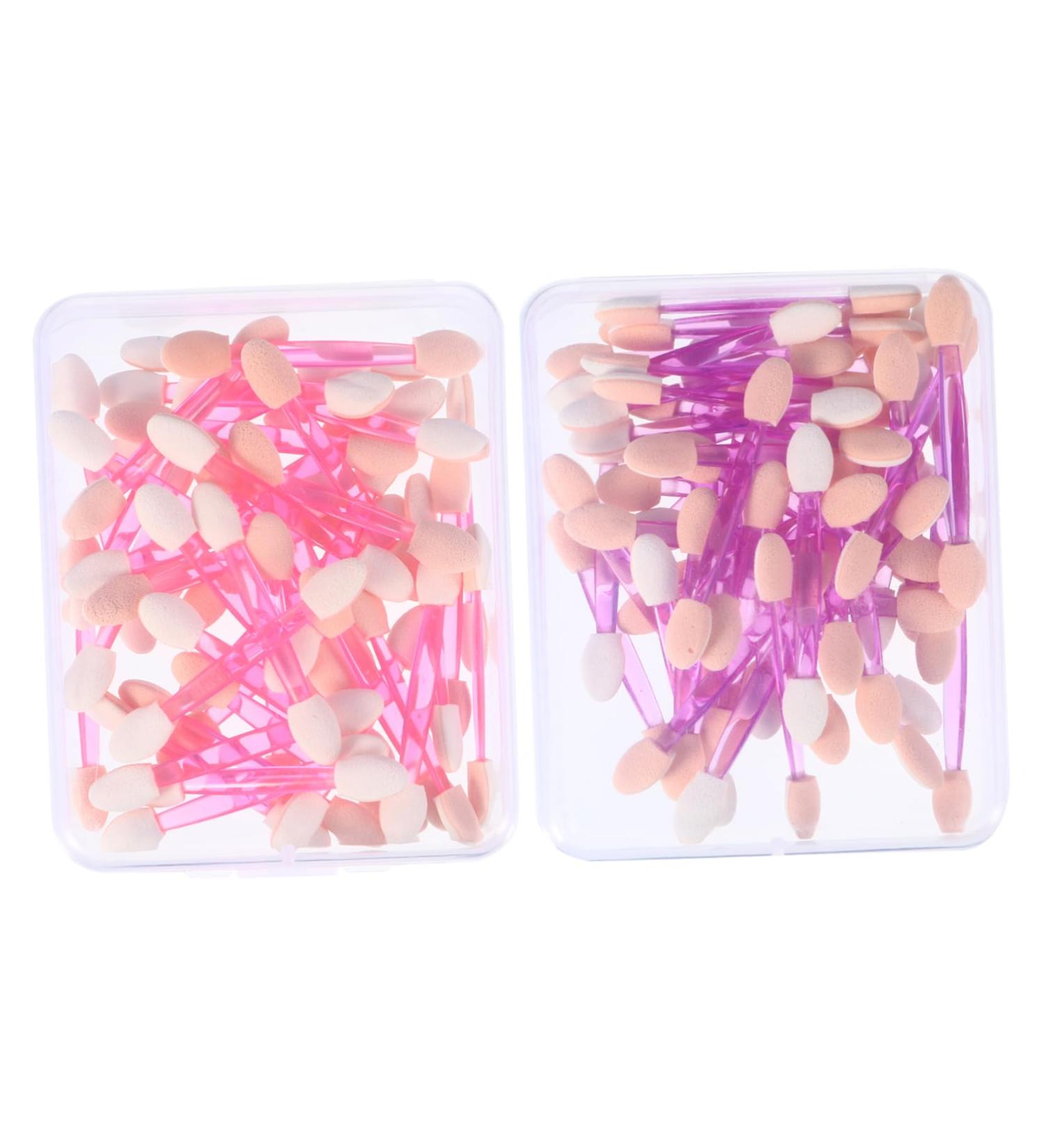 Mikinona 100pcs Double Ended Eyeshadow Brush Everyday Makeup Brush Double-ended Eyedhadow Brush Plastic - Buy Online on SooperMarket.com