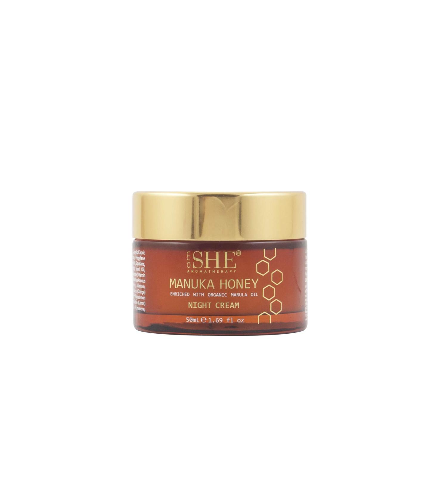 Om She Aromatherapy Manuka Honey Night Cream - Hydrating Skincare for Radiant Skin | International Shipping Available - Buy Online on SooperMarket.com