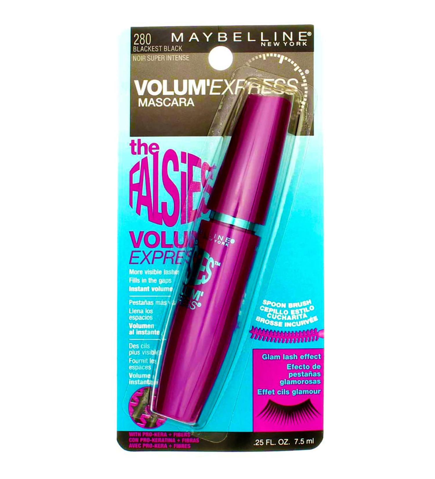 Maybelline New York Volum'Express The Falsies Washable Mascara Special Value Pack, Blackest Black 0.25 Fl Oz (Pack of 2) - Buy Online on SooperMarket.com