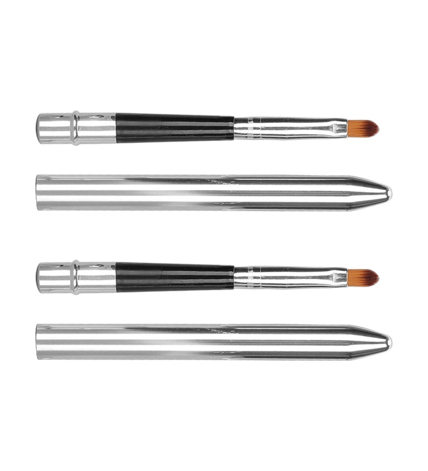Lip Gloss Brush Compact Small Lip Brush Retractable Retractable Sealing Style Aluminium Material for Home for Beauty Salon - Buy Online on SooperMarket.com