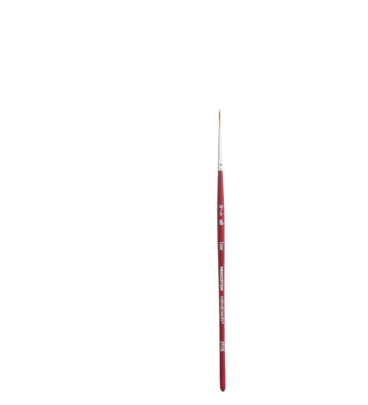 Princeton Velvetouch  Series 3950  Paint Brush for Acrylic  Oil and Watercolor  Liner  10/0