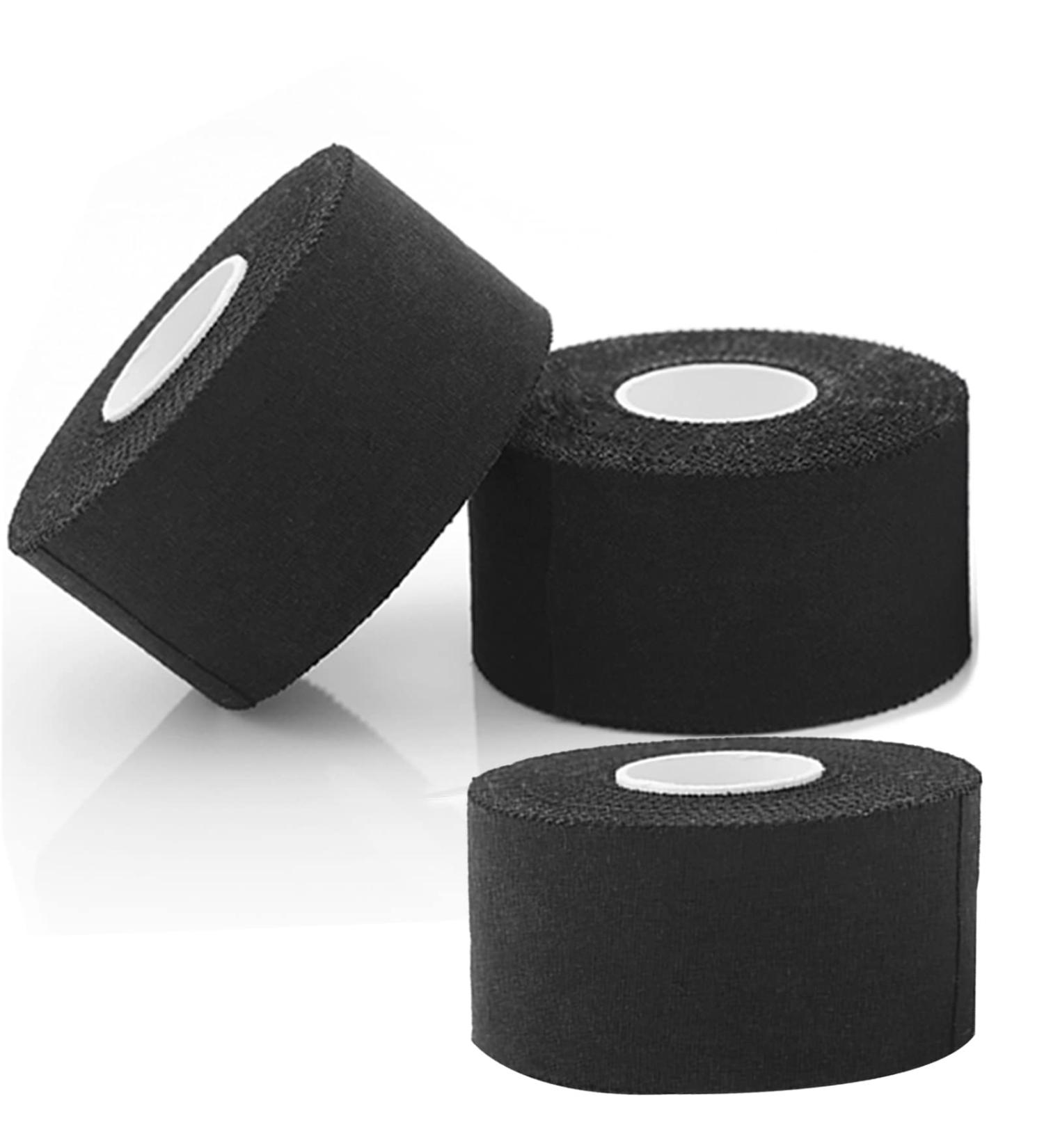 3 Pack Black Athletic Tape - Strong Medical Sports Tape for Fingers, Ankles, Wrist - No Residue, Easy Tear - 1.5in X 30yd - Buy Online on SooperMarket.com