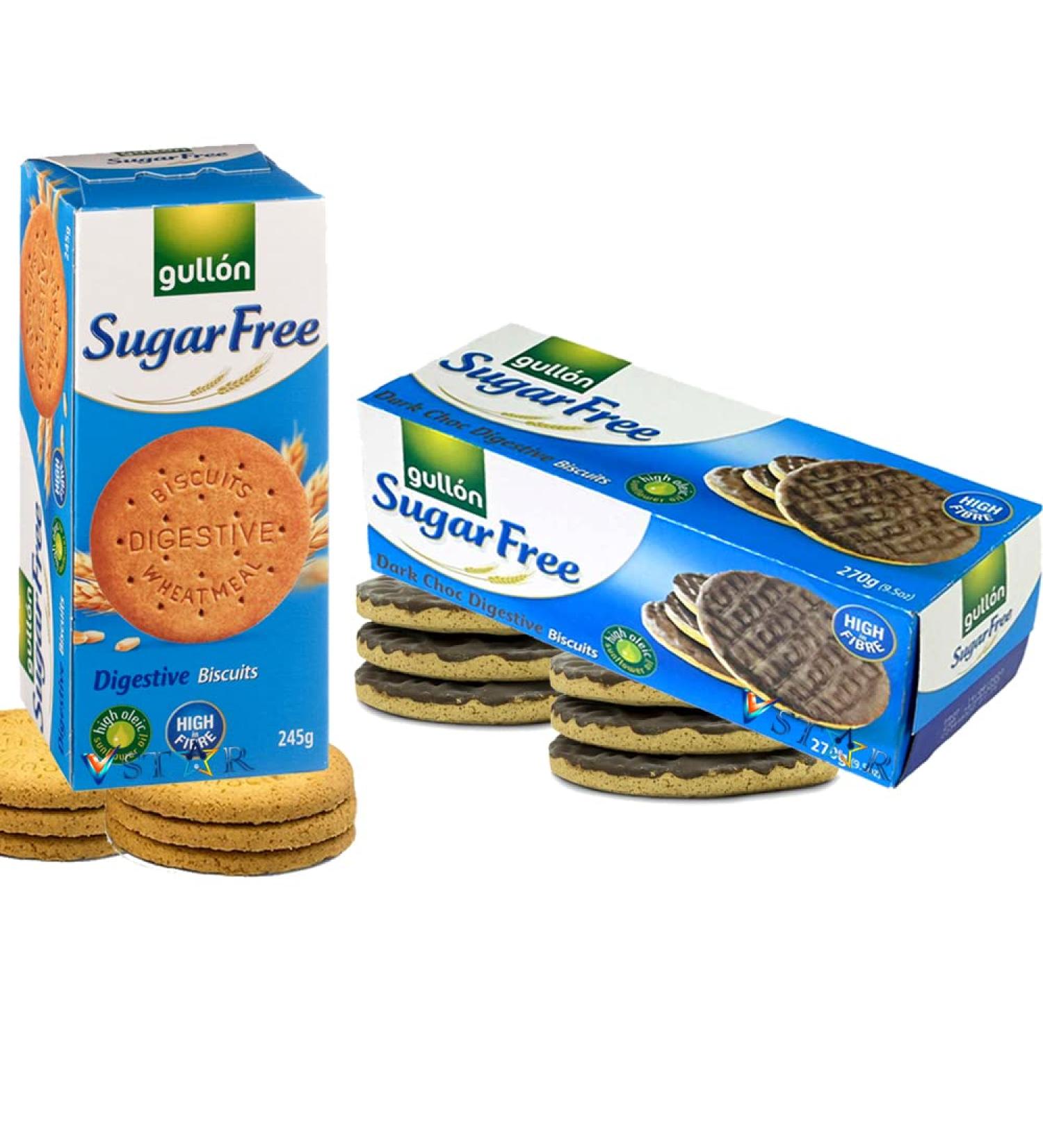 Sugar Free Digestives Biscuit 245g & Dark Chocolate Digestives 270g Packs - 2 x Mixed Sugar Free Digestives Packs - Buy Online on SooperMarket.com