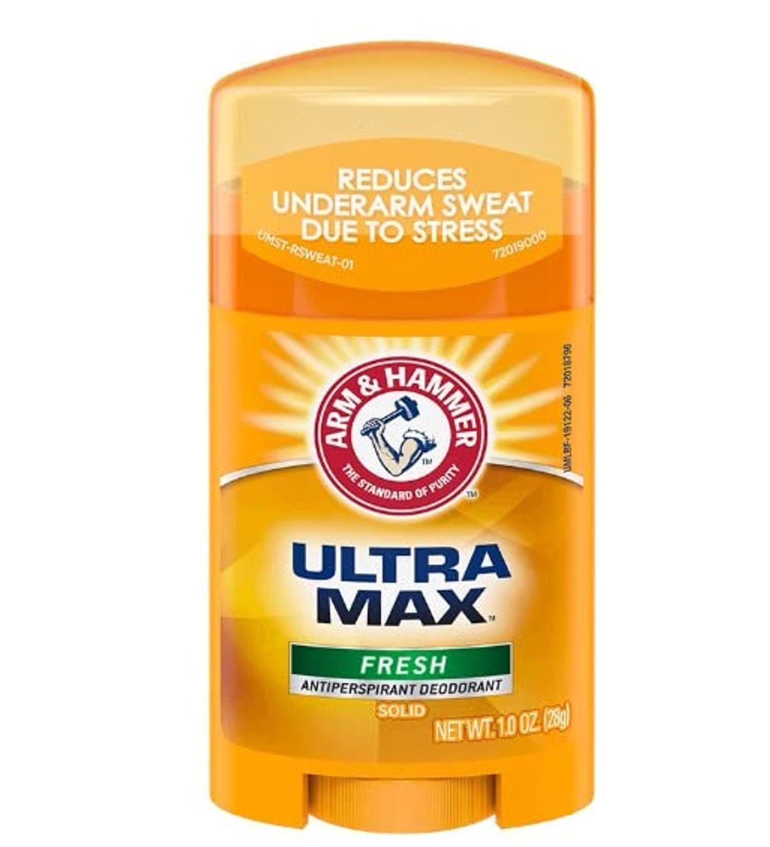 Arm & Hammer Ultra Max Invisible Solid Antiperspirant Deodorant Fresh 1oz Travel Size, Pack of 10 - Buy Online on SooperMarket.com